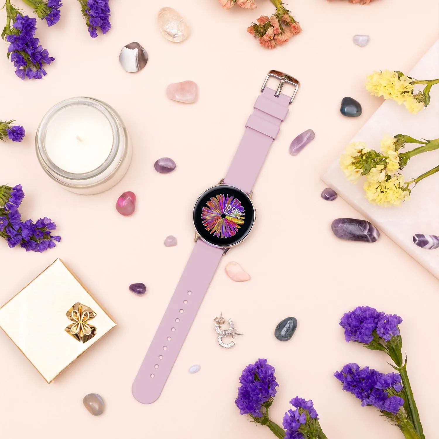 Archer Watch Straps Cinturini a Sgancio Rapido in Silicone, Lavanda, 20mm - immagine 3