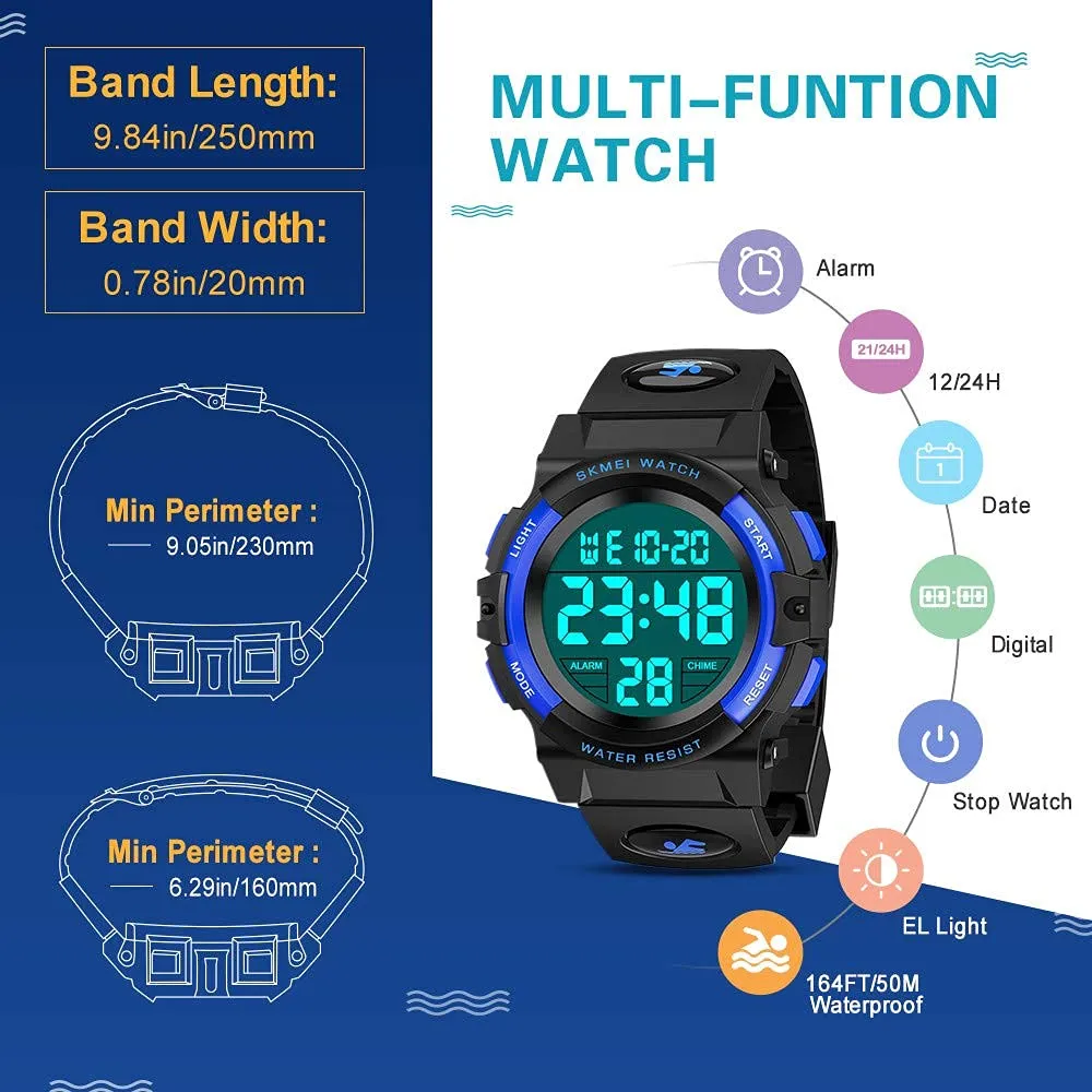 Dislocati Orologio Digitale Multifunzione Impermeabile per Bambini e Ragazzi - immagine 5