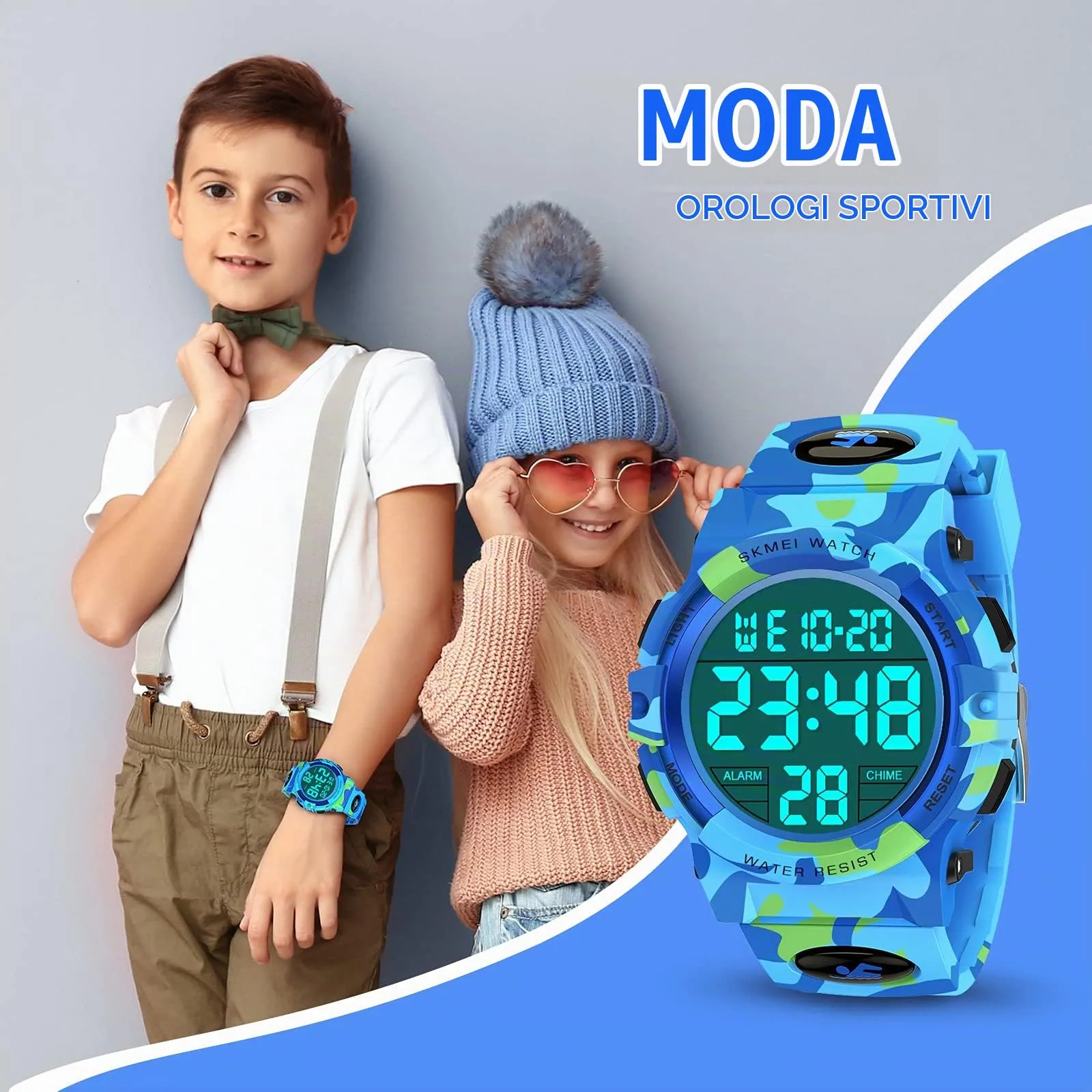 Dislocati Orologio Digitale Sportivo Impermeabile per Bambini e Ragazzi - immagine 6