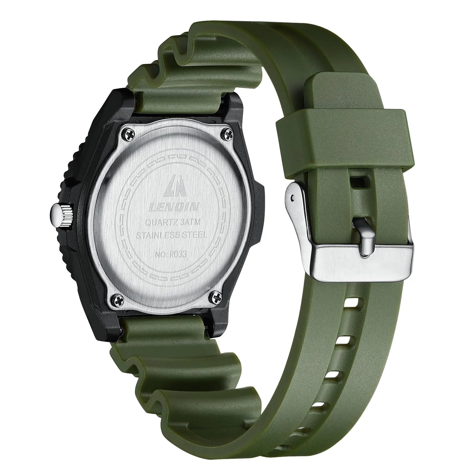 LN LENQIN Orologio Uomo Analogico al Quarzo Impermeabile 3ATM R033 - immagine 2