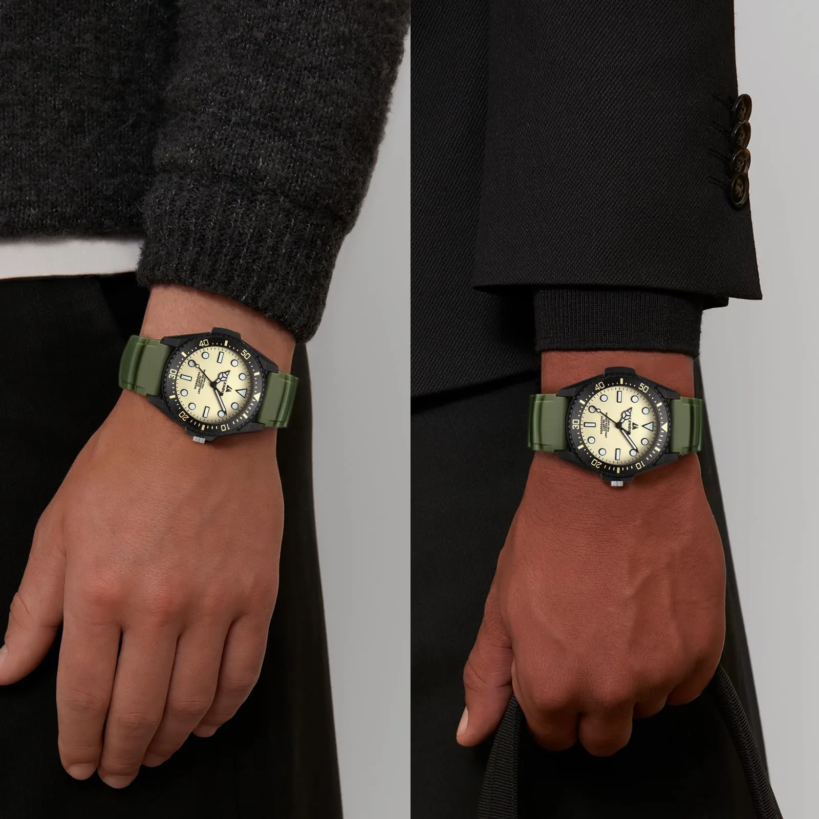 LN LENQIN Orologio Uomo Analogico al Quarzo Impermeabile 3ATM R033 - immagine 6
