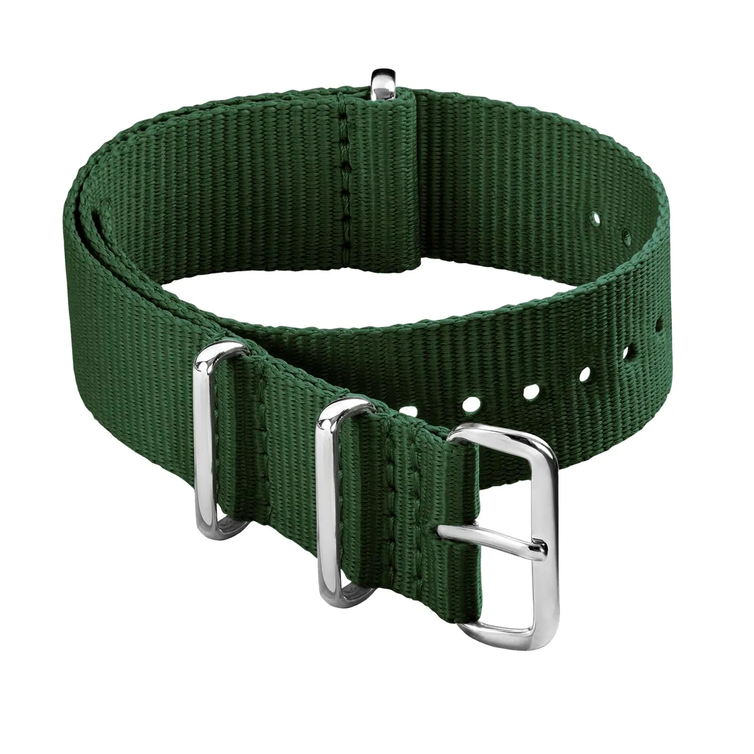 Archer Watch Straps Cinturini NATO in Nylon Classici, Verde Foresta, 22mm - immagine 1