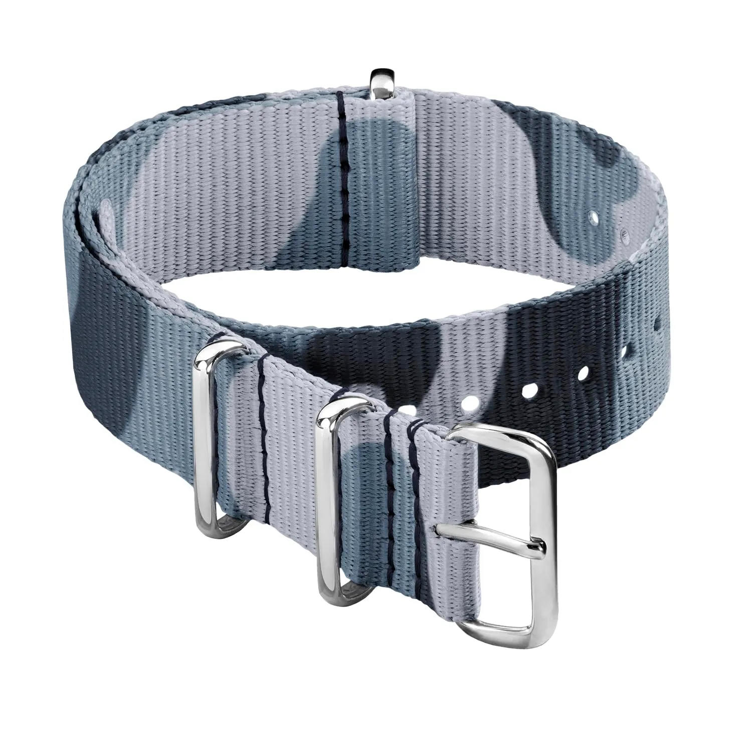Archer Watch Straps Cinturini NATO in Nylon Classici, Mimetico Blu, 20mm - immagine 1