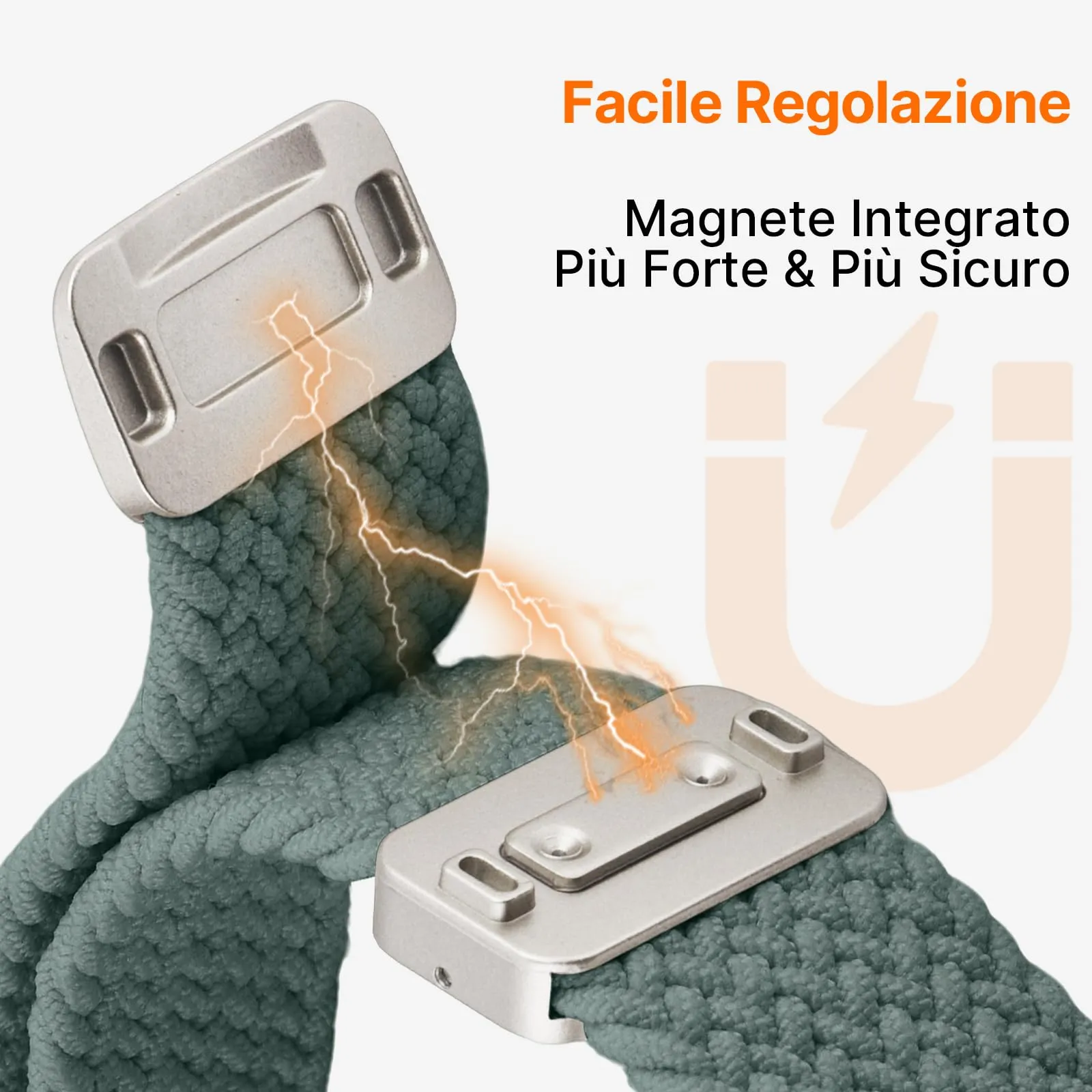 Fullmosa Cinturino Orologio e Smartwatch in Nylon 22mm con Sgancio Rapido - immagine 2