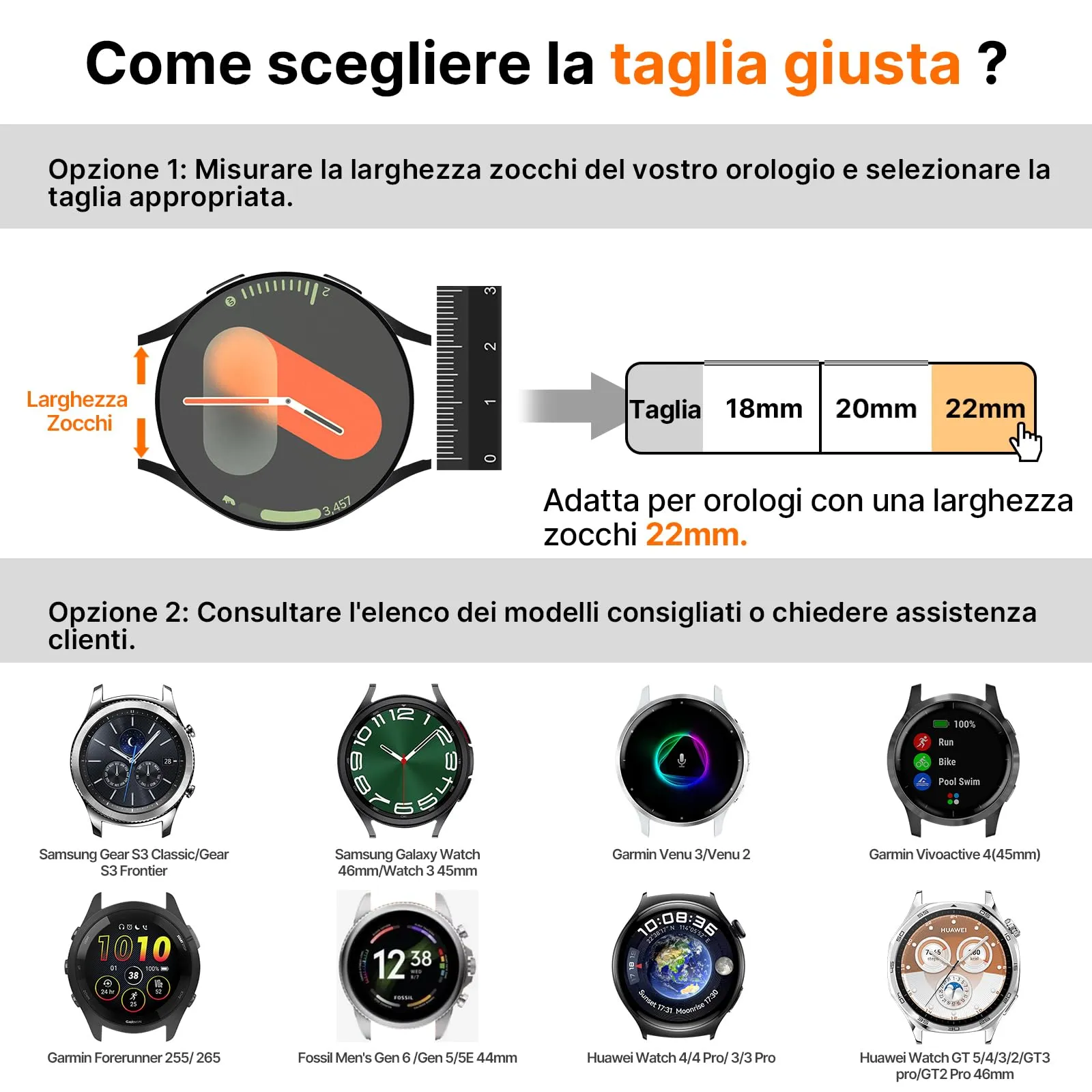 Fullmosa Cinturino Orologio e Smartwatch in Nylon 22mm con Sgancio Rapido - immagine 6