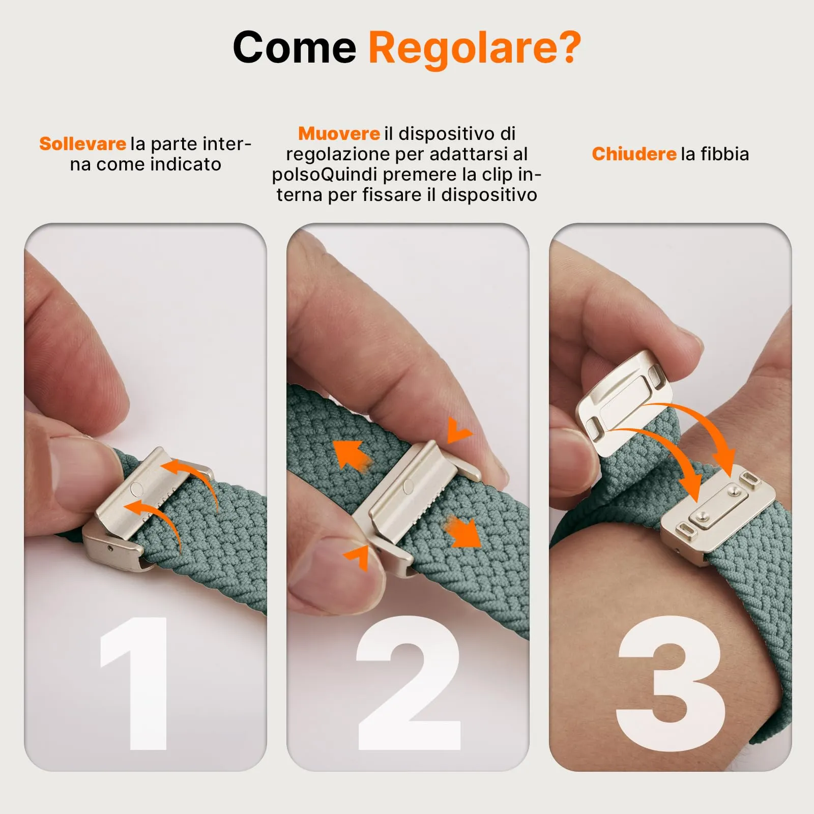Fullmosa Cinturino Orologio e Smartwatch in Nylon 22mm con Sgancio Rapido - immagine 7