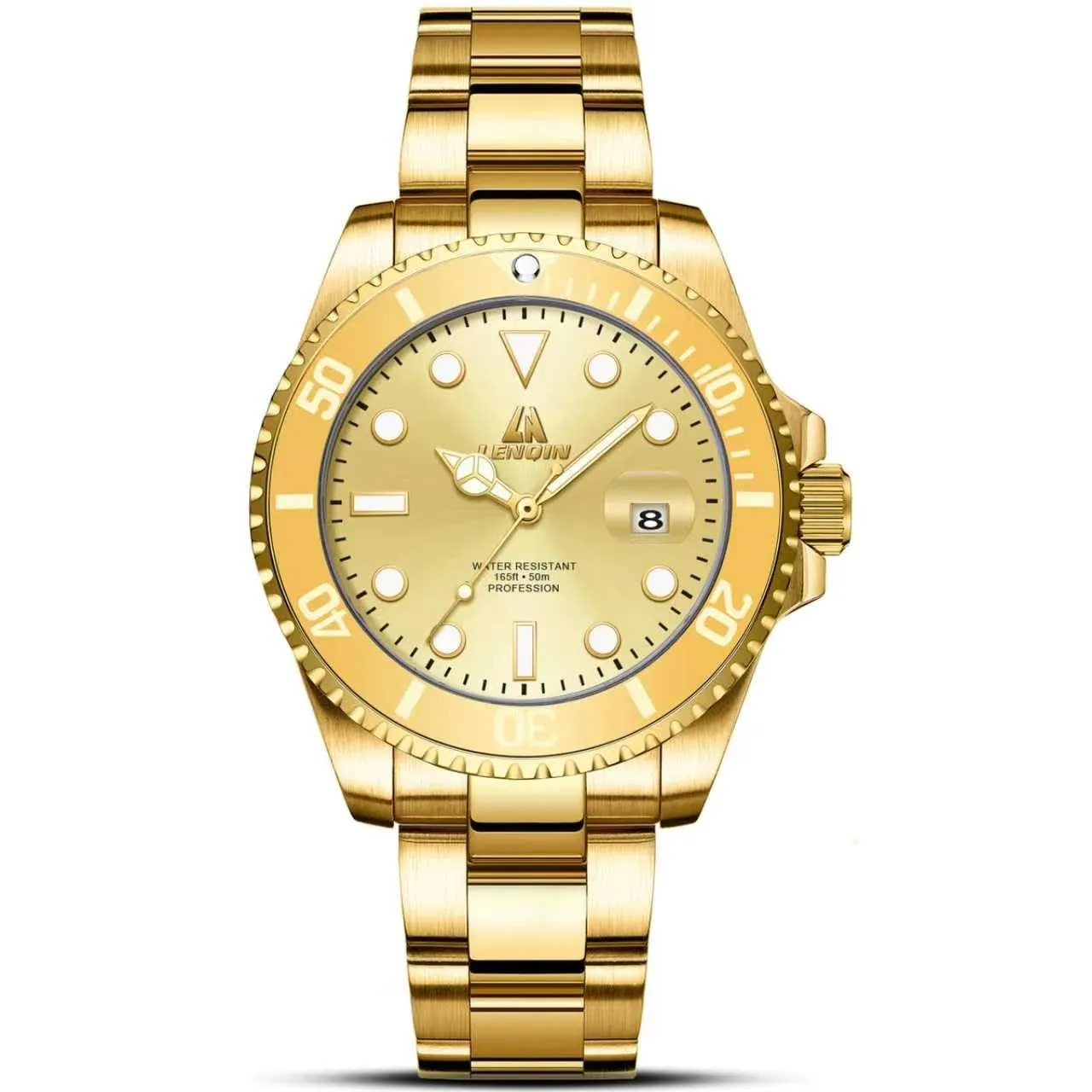 LN LENQIN Orologio Uomo Acciaio Analogico al Quarzo Impermeabile 0341 - immagine 1