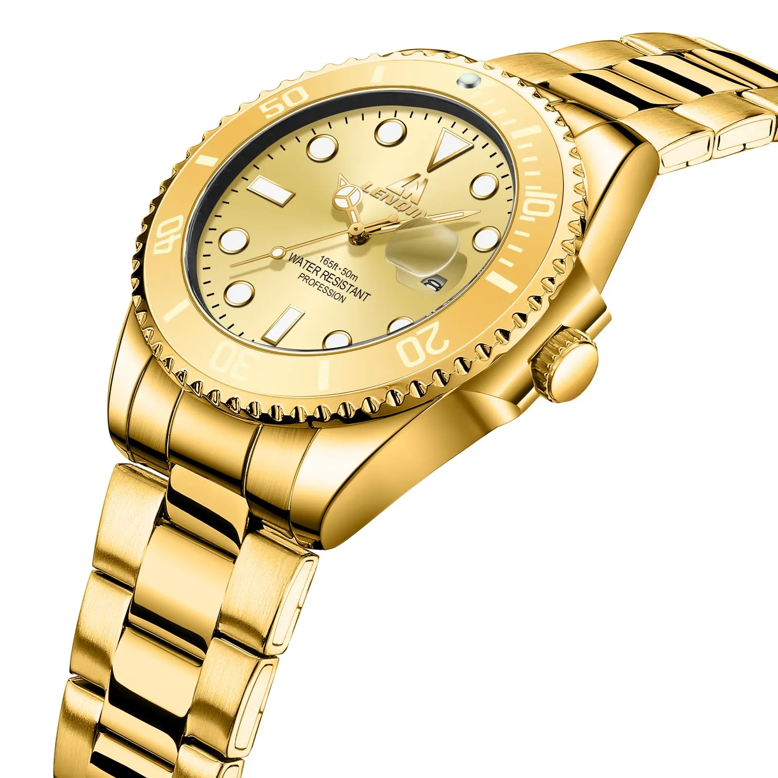 LN LENQIN Orologio Uomo Acciaio Analogico al Quarzo Impermeabile 0341 - immagine 2