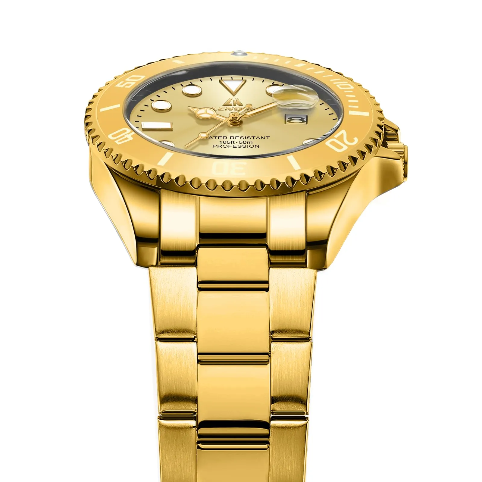 LN LENQIN Orologio Uomo Acciaio Analogico al Quarzo Impermeabile 0341 - immagine 3