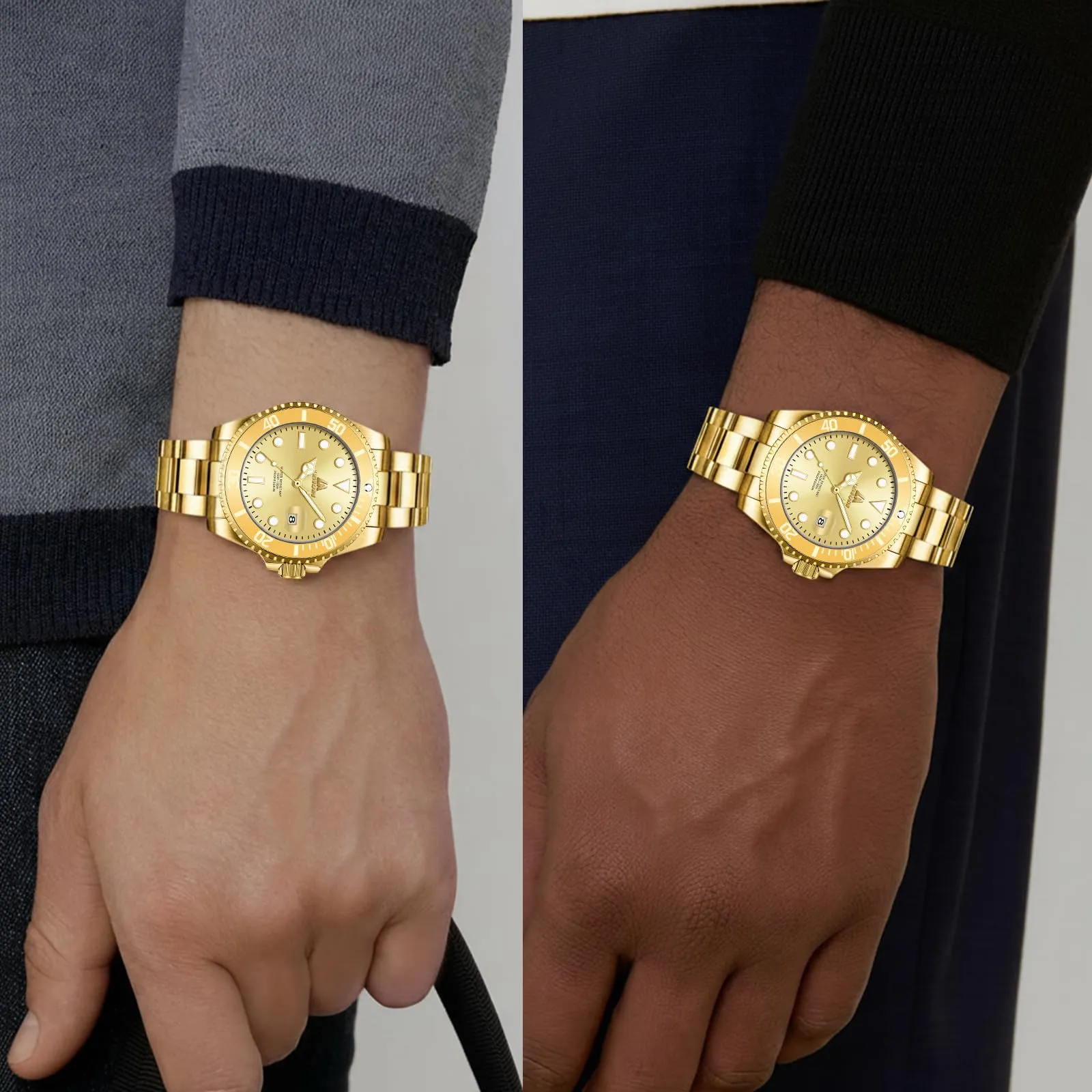 LN LENQIN Orologio Uomo Acciaio Analogico al Quarzo Impermeabile 0341 - immagine 4