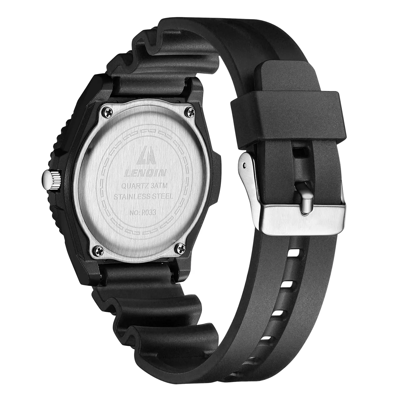 LN LENQIN Orologio Uomo Analogico al Quarzo Impermeabile 3ATM R033 - immagine 2