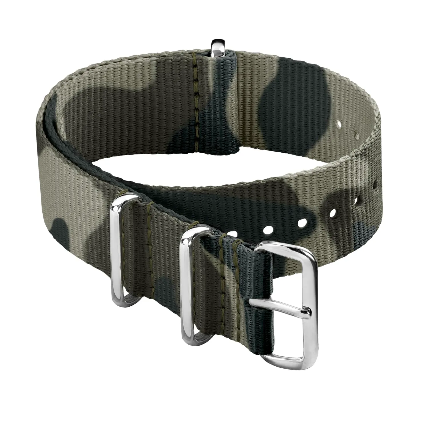 Archer Watch Straps Cinturini NATO in Nylon Classici, Mimetico Verde, 22mm - immagine 1