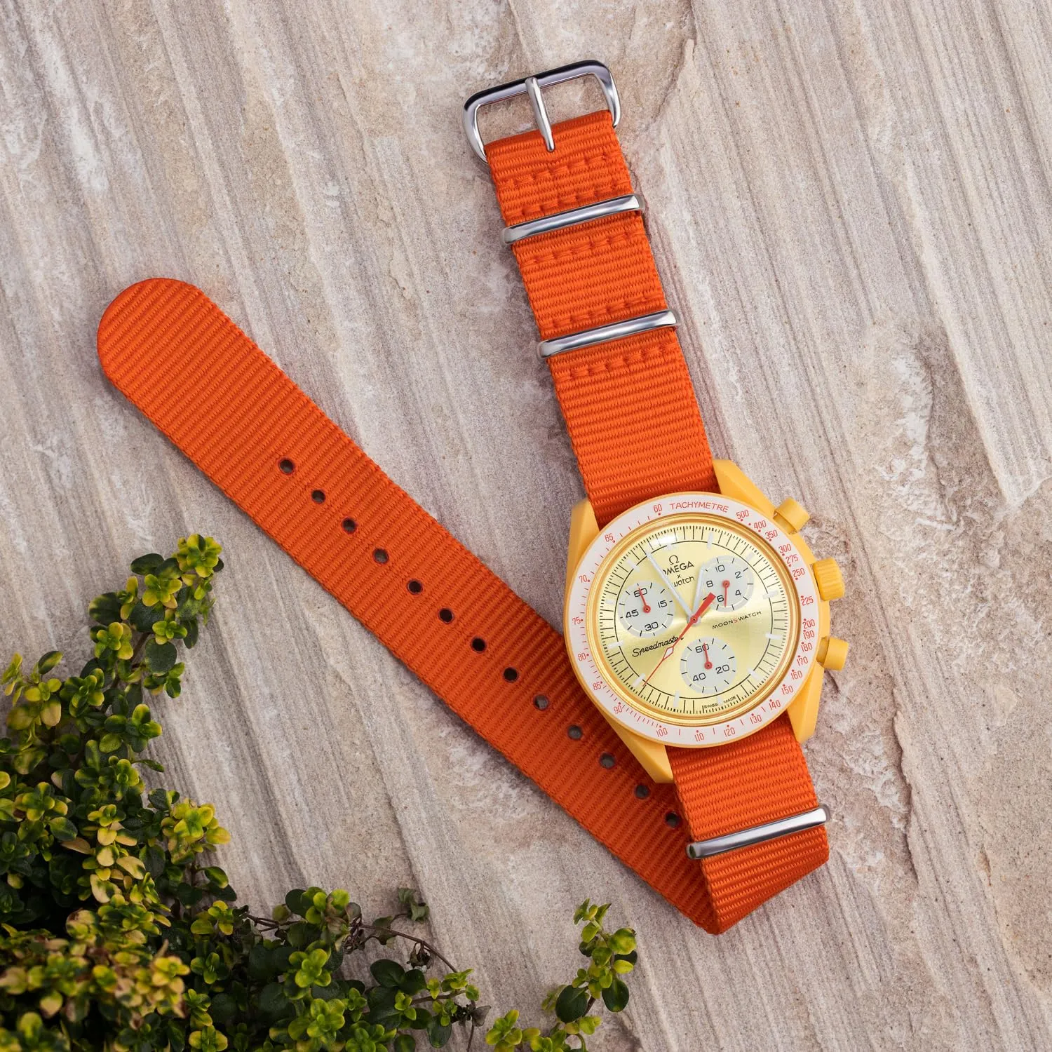 Archer Watch Straps Cinturini NATO in Nylon Classici, Arancione, 18mm - immagine 2