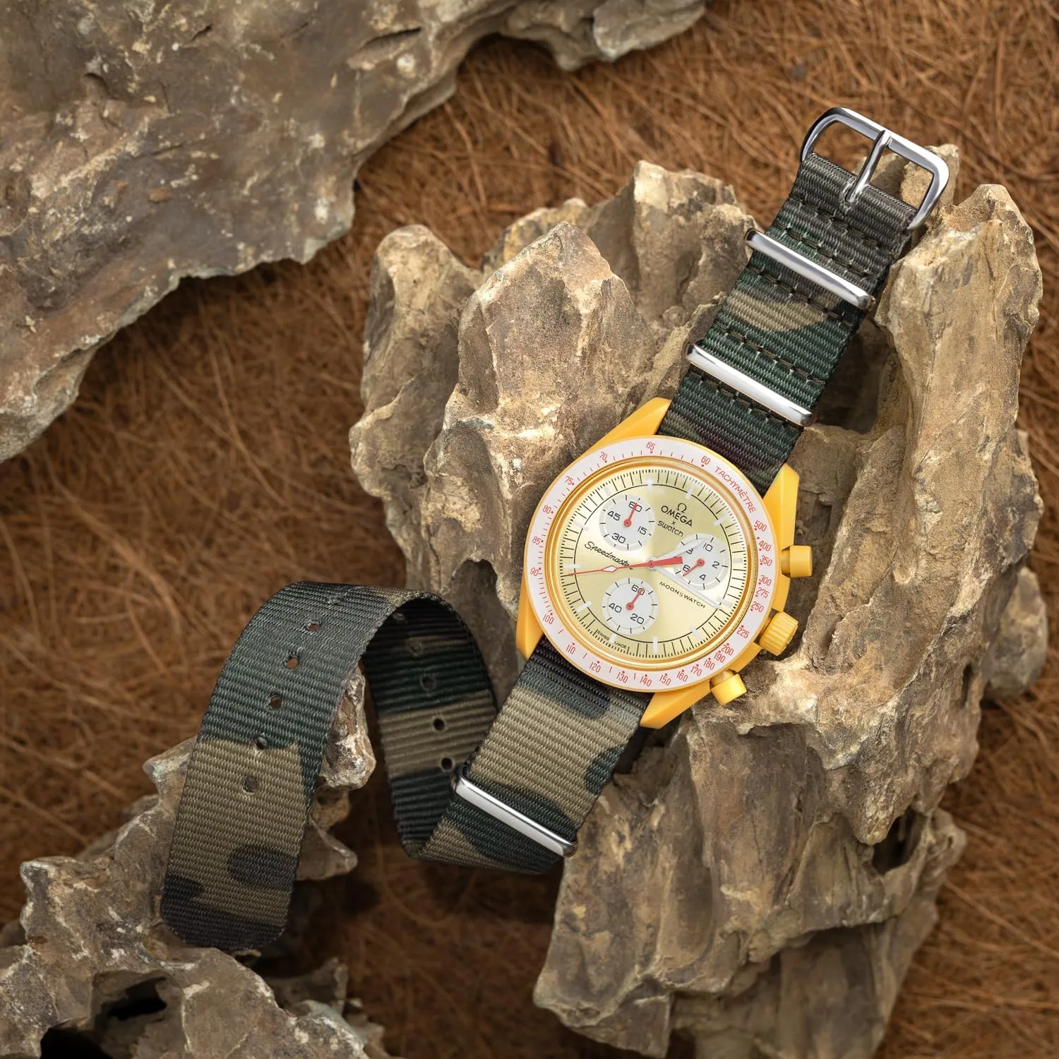 Archer Watch Straps Cinturini NATO in Nylon Classici, Mimetico Verde, 20mm - immagine 3