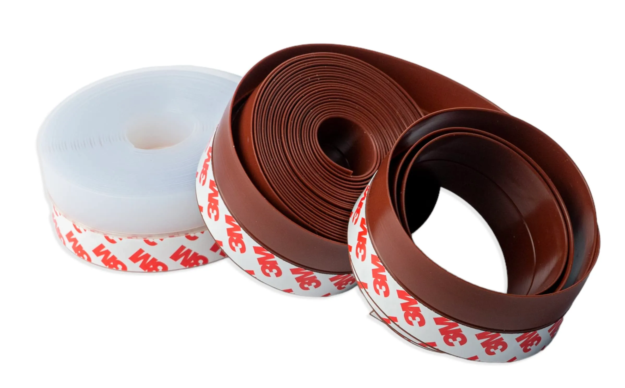 Dpm Tapes Paraspifferi Sottoporta in Silicone con Adesivo 3M, 35 mm x 5 m, Marrone - immagine 6