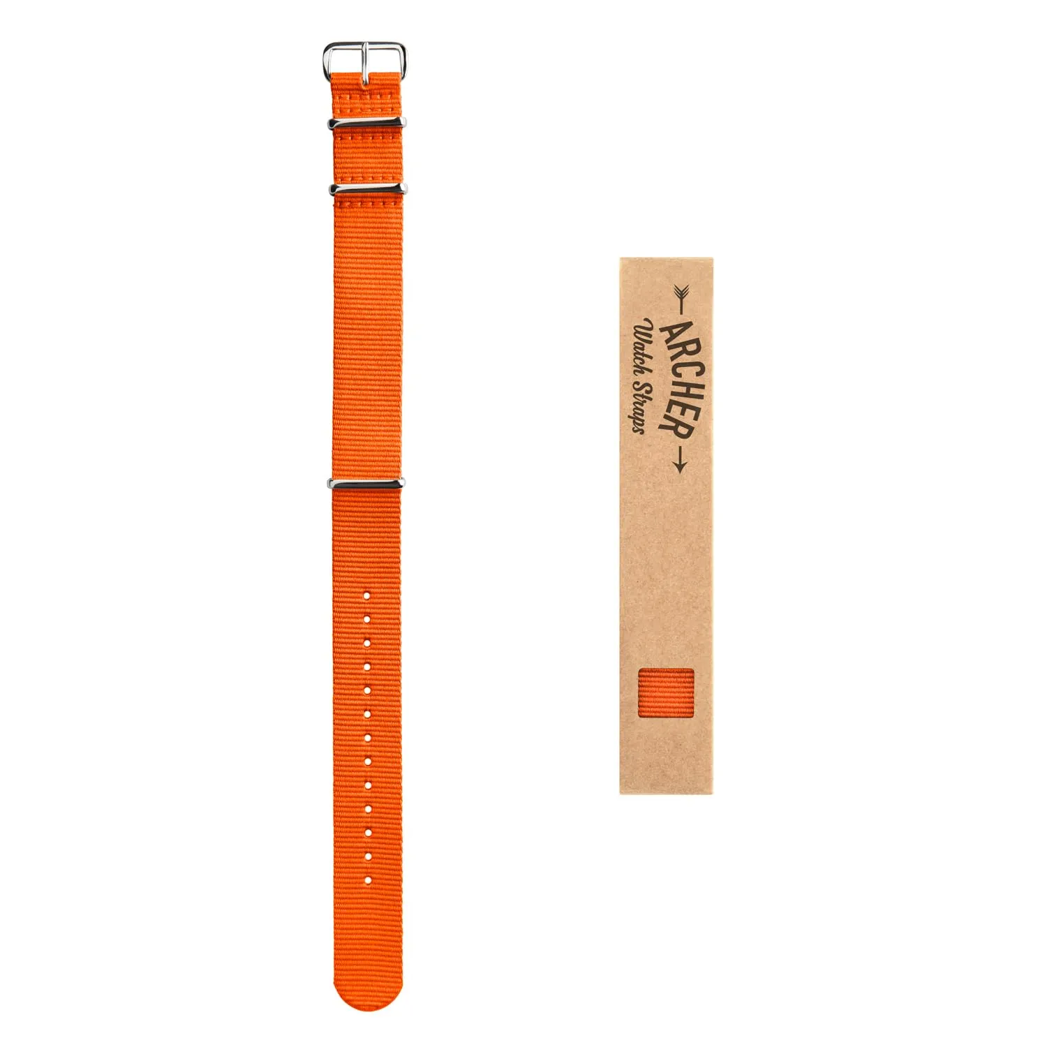 Archer Watch Straps Cinturini NATO in Nylon Classici, Arancione, 20mm - immagine 6