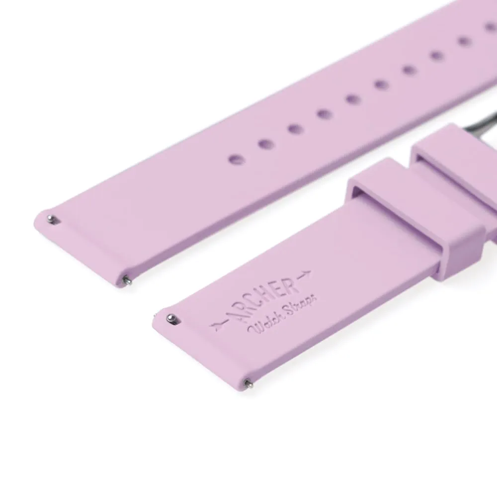 Archer Watch Straps Cinturini a Sgancio Rapido in Silicone, Lavanda, 22mm - immagine 6