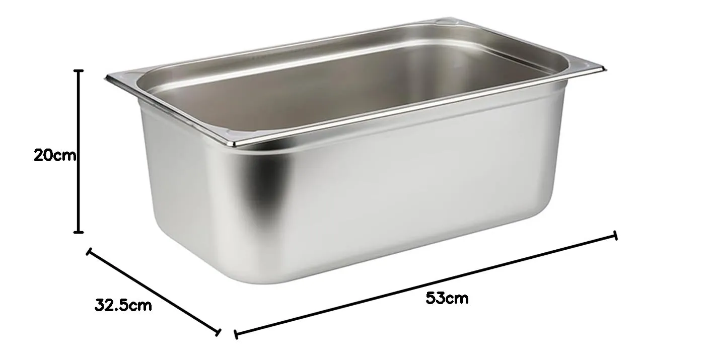 APS 81108 Contenitore GN 1/1 in acciaio inox, 32,5 x 53 x 20 cm, 25 litri - immagine 7