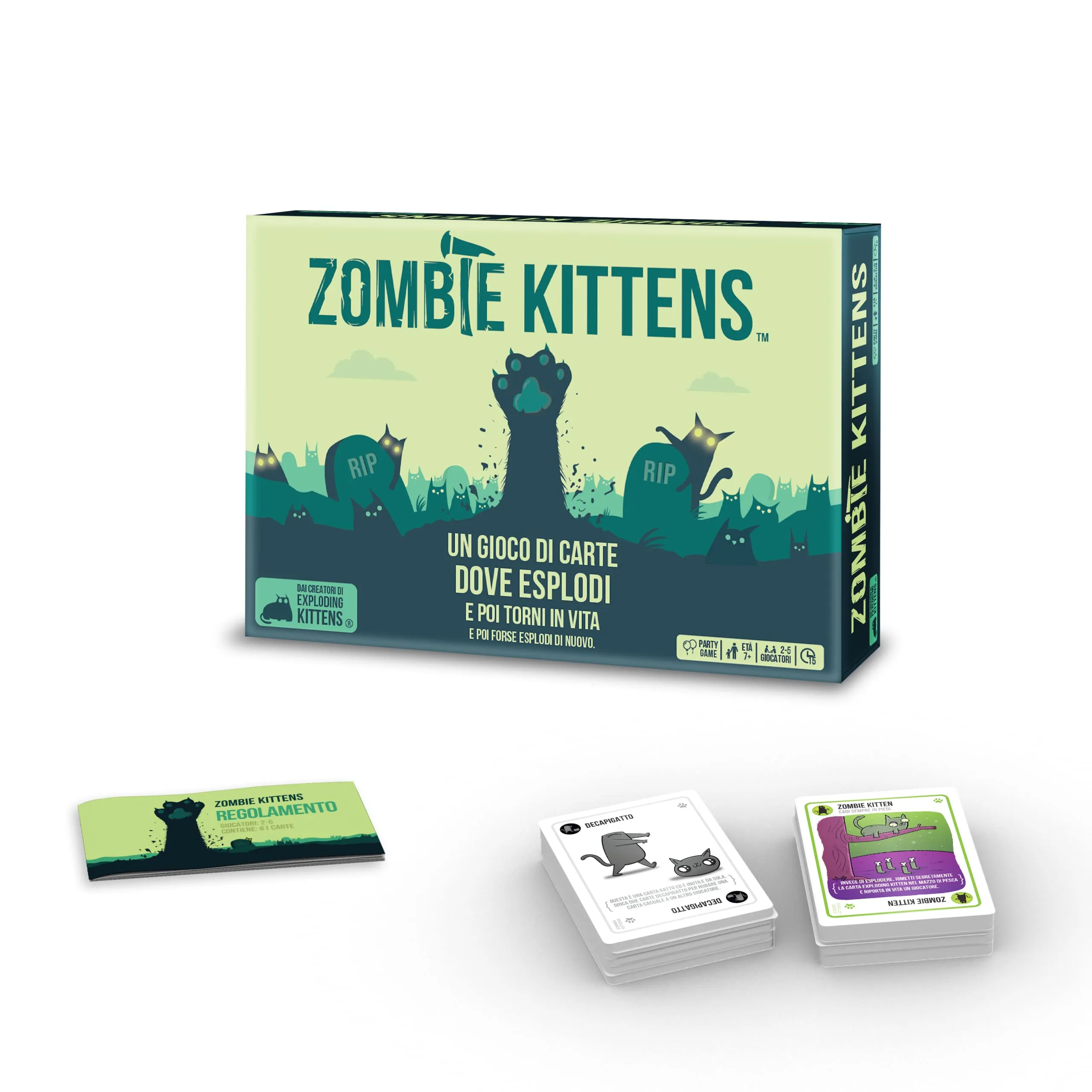 Exploding Kittens Zombie Kittens Card Game - immagine 2
