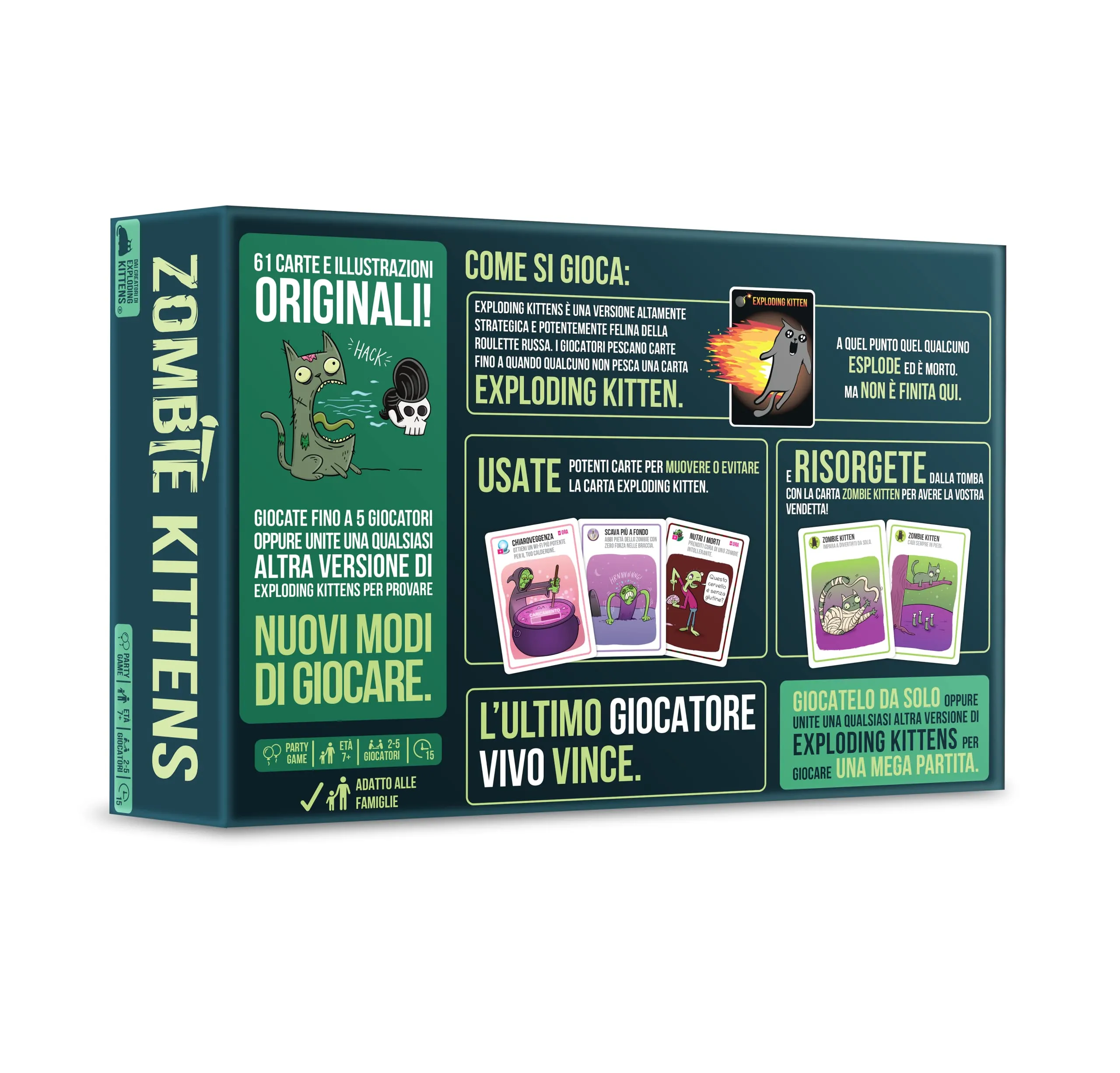Exploding Kittens Zombie Kittens Card Game - immagine 5