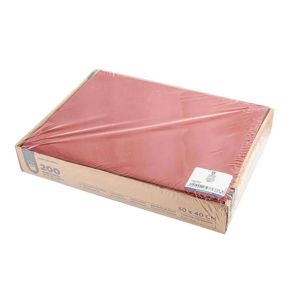 Garcia de Pou Tovagliette Spundbond 60 Gsm 30x40 cm Bordeaux PP - 200 Unità - immagine 4