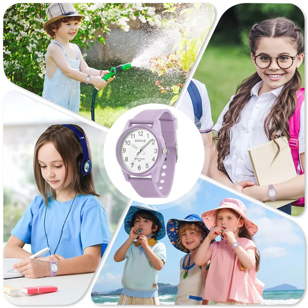 OSDUE Orologio Bambini Impermeabile Luminoso Educativo per Ragazze e Ragazzi 5-18 Anni - immagine 7