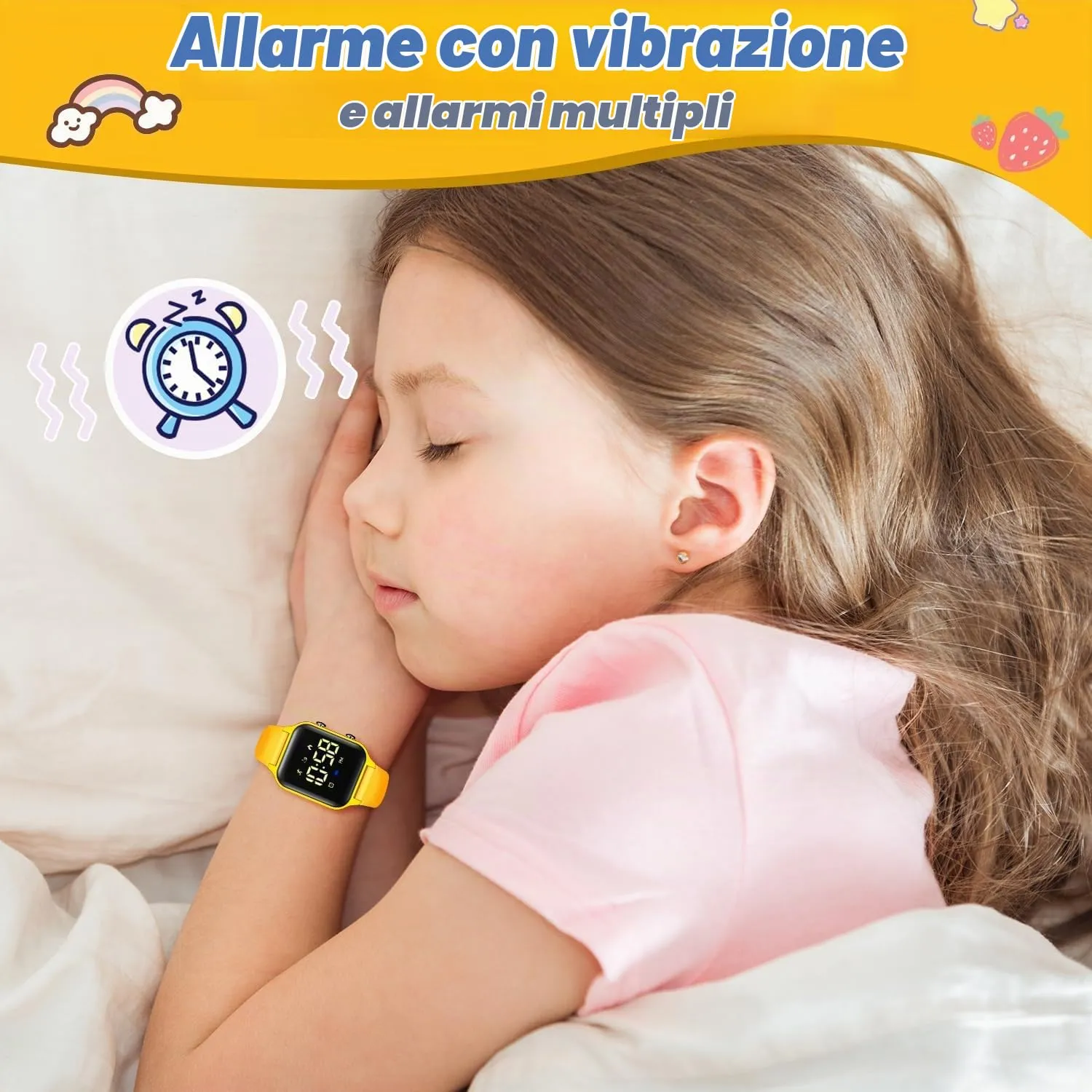 Timever Orologio Digitale per Bambini e Ragazze con Contapassi, Sveglia e Cronometro L6615E-DG - immagine 5