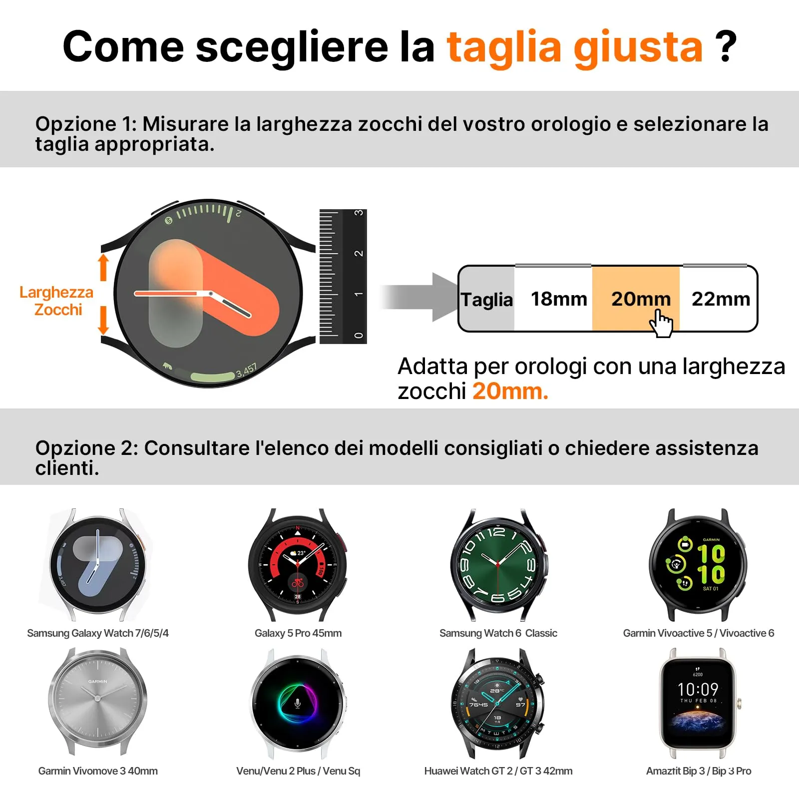 Fullmosa Cinturino Orologio 20mm in Nylon per Samsung Galaxy Watch 7/6/5/4 - immagine 6