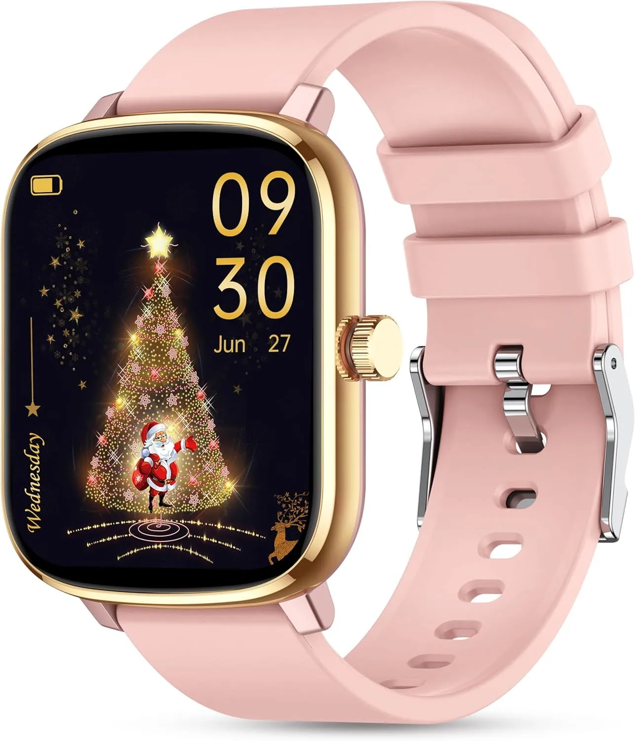 Popglory Piccolo Smartwatch per Donna e Ragazza, 1,69 Pollici, 110+ Modalità Sportive, Monitor Frequenza Cardiaca, SpO2, Pressione Sanguigna e Sonno, Notifiche Chiamate e Whatsapp, per Android e iOS - immagine 1