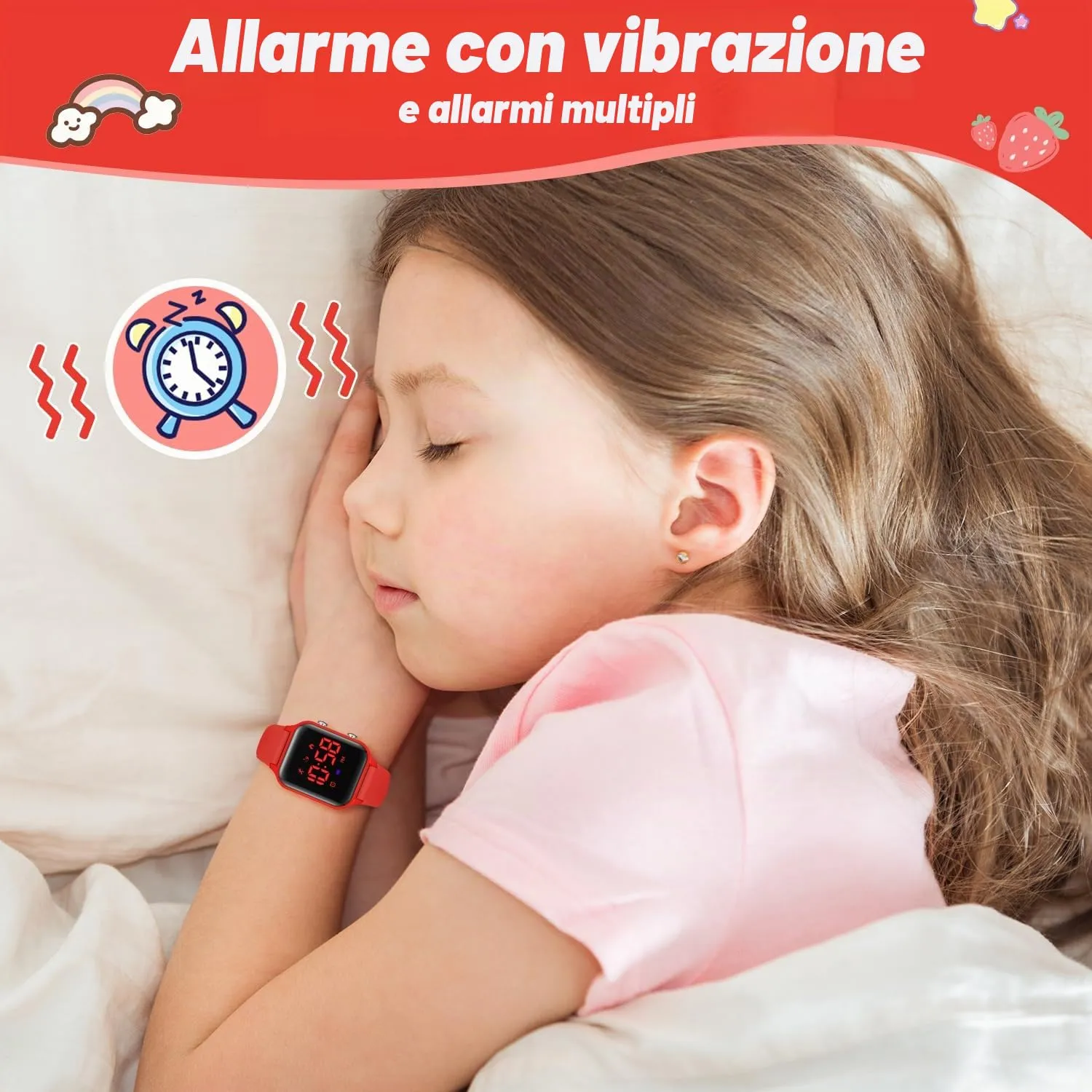 Timever Orologio Digitale per Bambini e Ragazzi con Contapassi, Sveglia, Cronometro, Luce e Data, Cinturino in Silicone - immagine 5