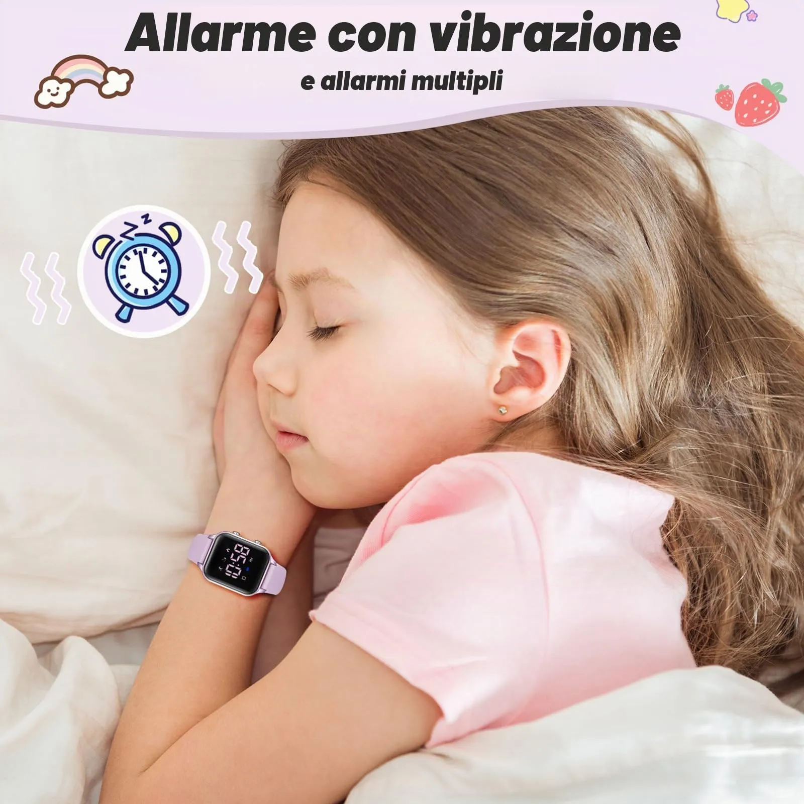Timever Orologio Digitale per Bambini e Ragazzi con Contapassi, Sveglia, Cronometro, Luce e Data - Cinturino in Silicone - immagine 5