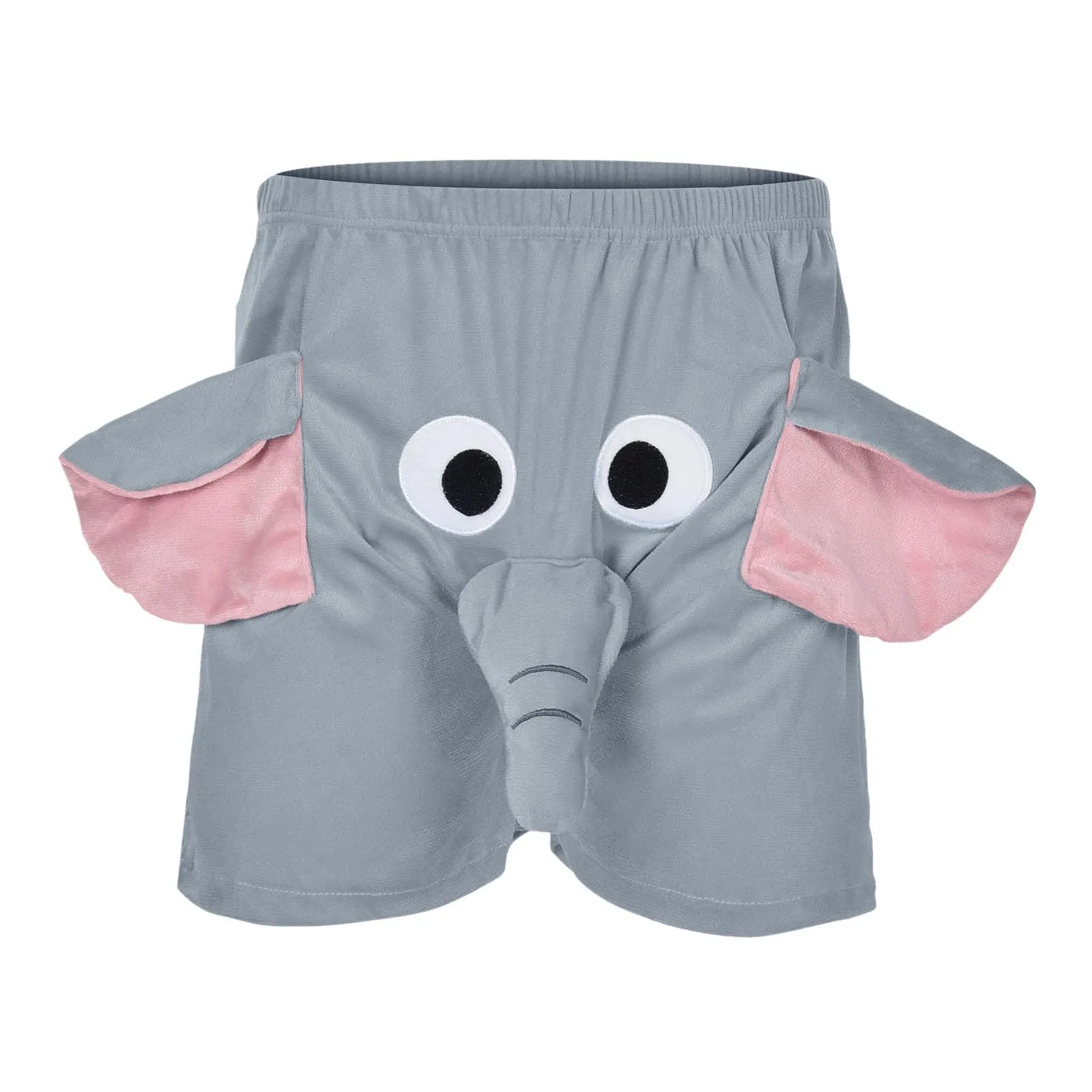 Generisch Boxer da uomo divertenti con motivo elefante, Nero, 4XL - immagine 4