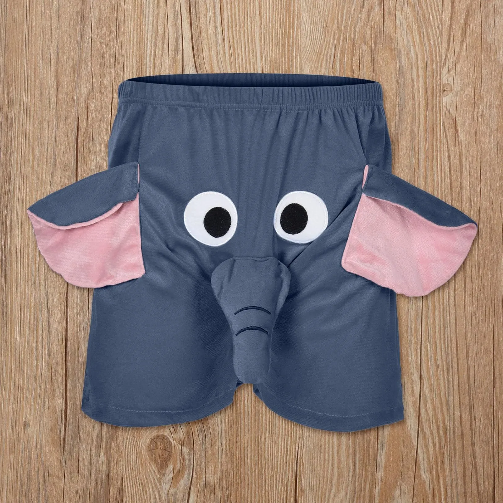 Generisch Boxer da uomo con motivo elefante, Bianco, M - immagine 2