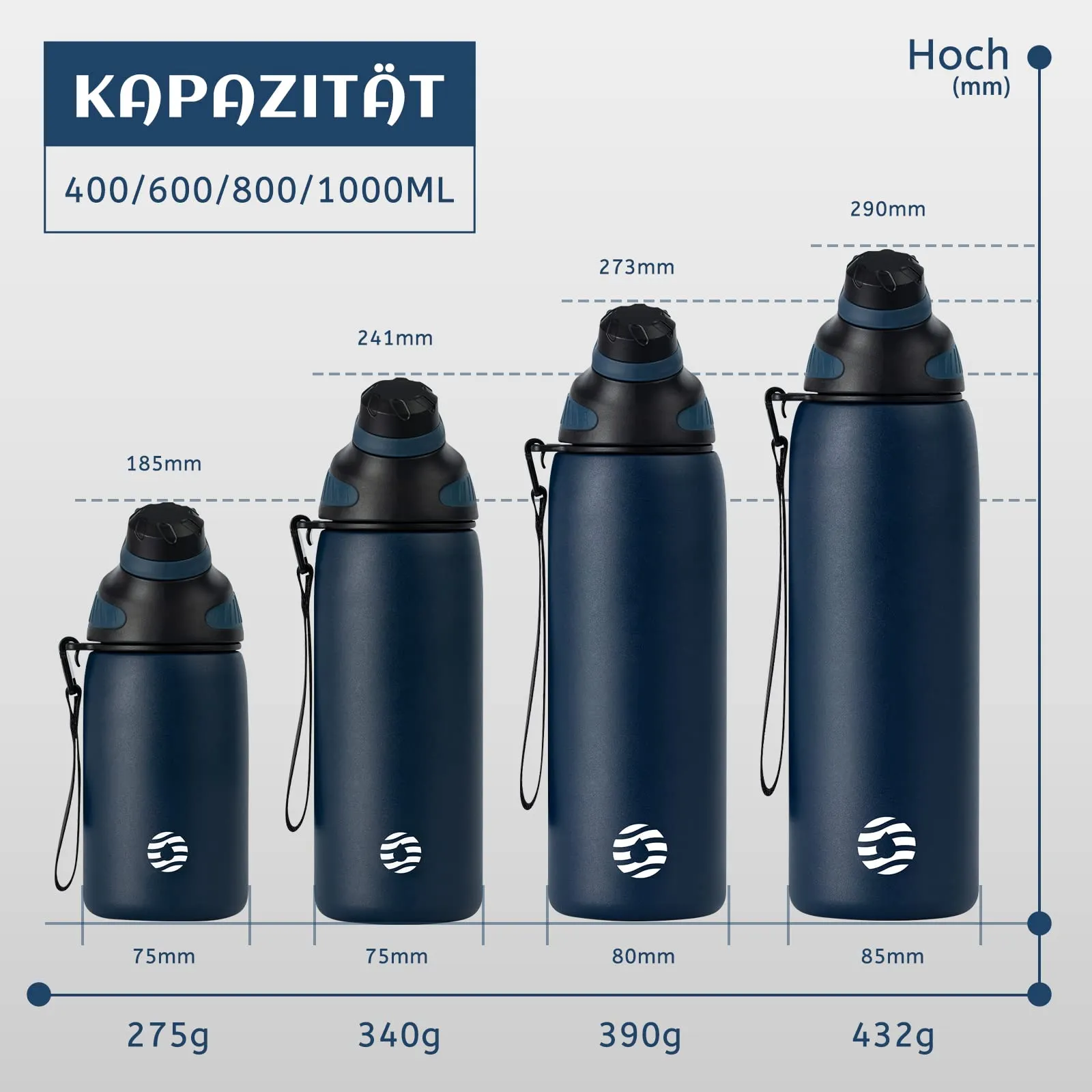 Fjbottle Borraccia Termica 400ml Acciaio Inox con Tappo Magnetico - immagine 5