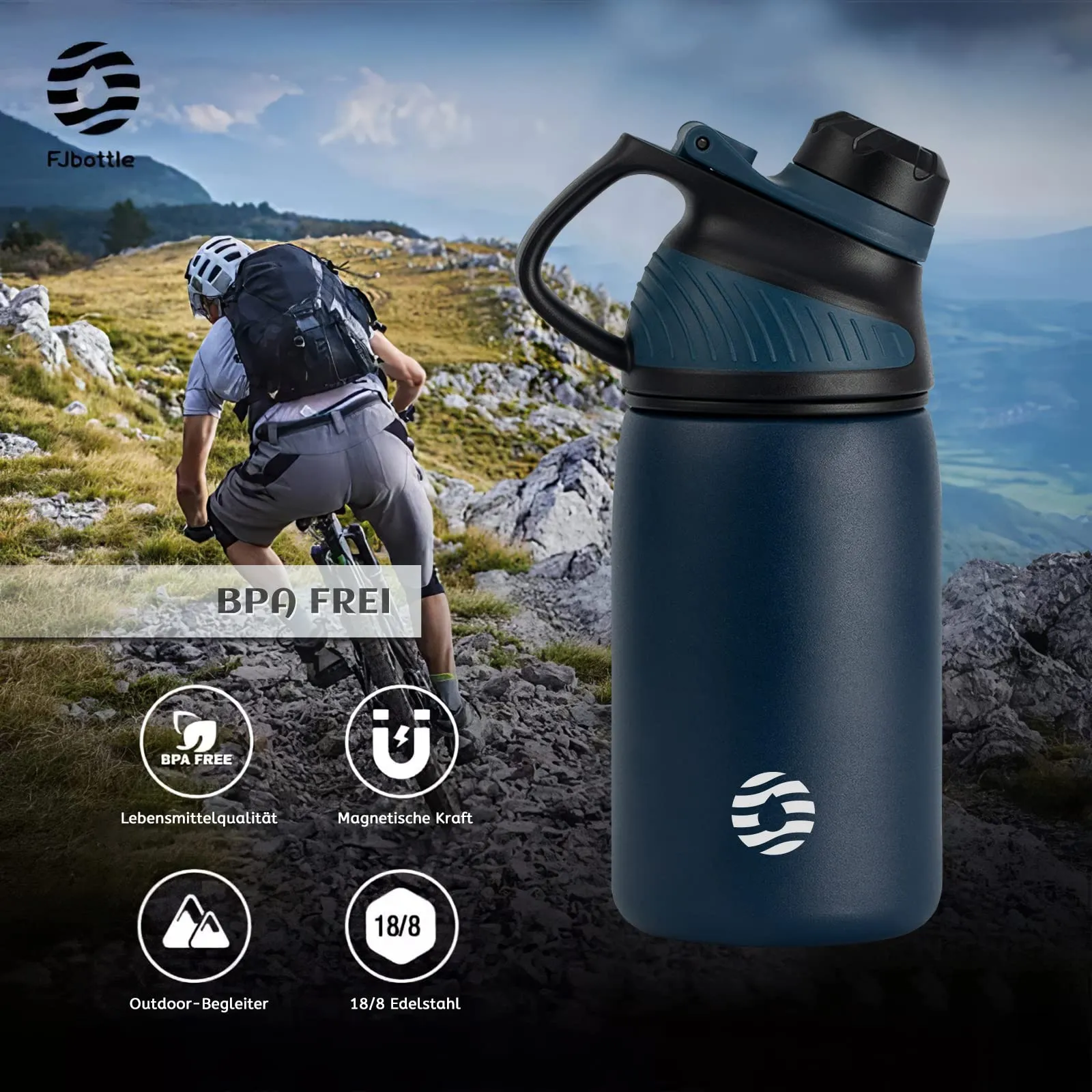 Fjbottle Borraccia Termica 400ml Acciaio Inox con Tappo Magnetico - immagine 6
