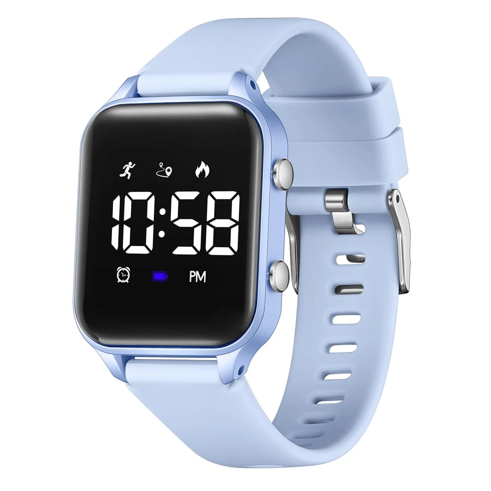 Timever Orologio Digitale per Bambini L6615E-LB con Contapassi, Sveglia e Cronometro - immagine 1