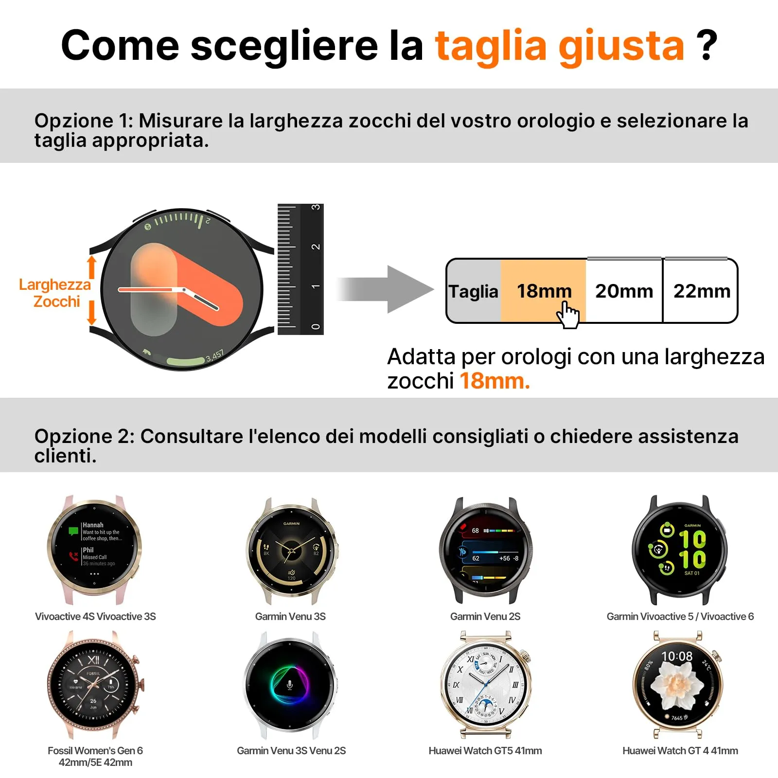 Fullmosa Cinturino Orologio 18mm Nylon per Garmin Venu 3S/Forerunner 255S - immagine 7