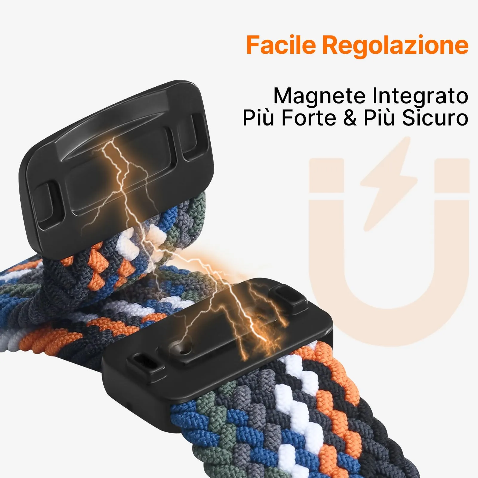 Fullmosa Cinturino in Nylon 22mm per Orologio e Smartwatch con Sgancio Rapido e Chiusura Magnetica - immagine 2