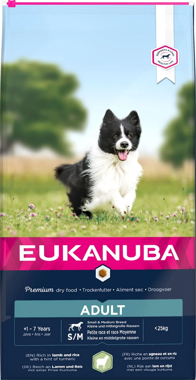 Eukanuba Cibo per cani con agnello e riso per razze piccole e medie, adulto, 12 kg - immagine 5