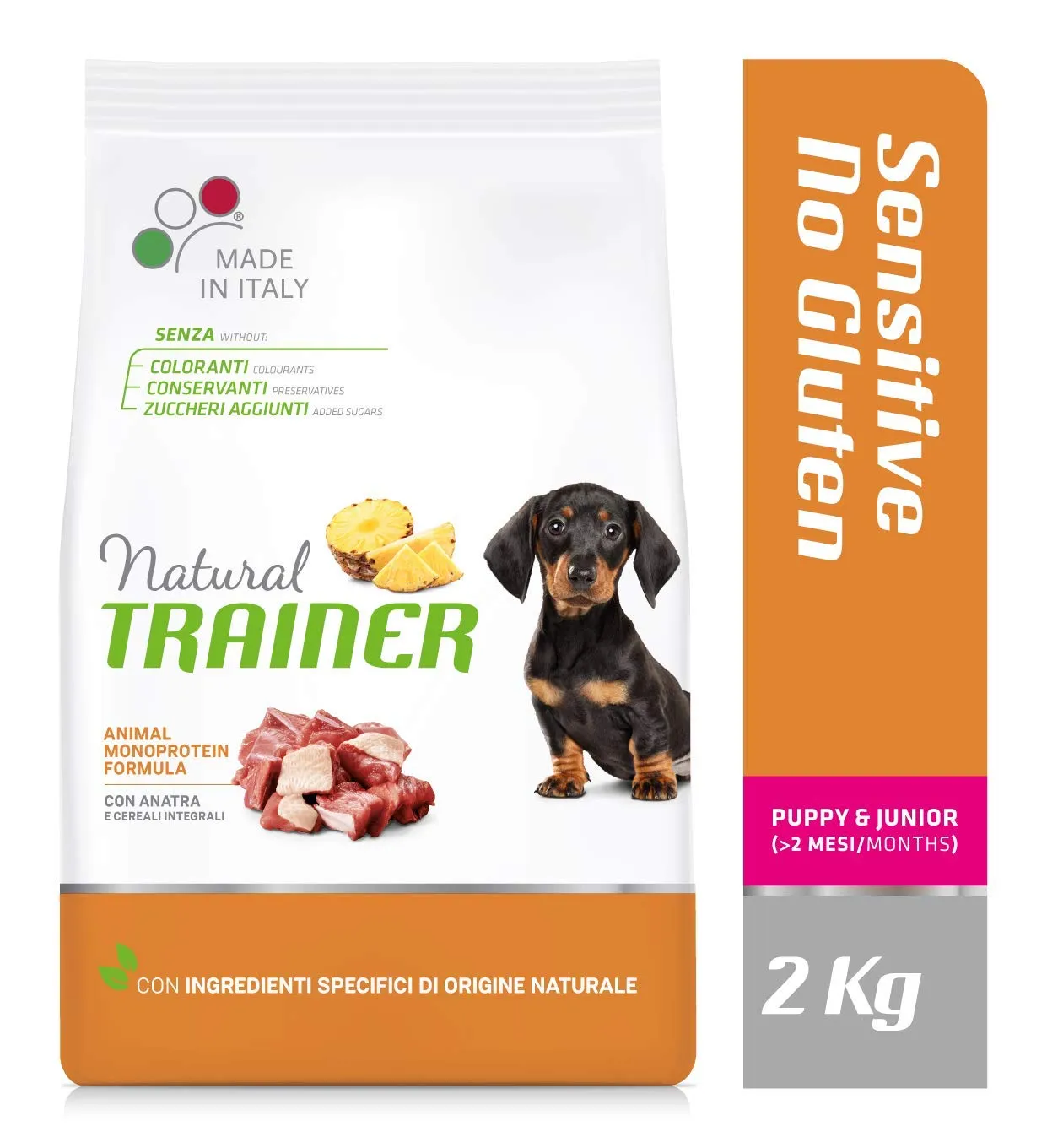 Trainer Natural Sensitive No Gluten Puppy & Junior Dog Food with Duck, 2kg - immagine 3