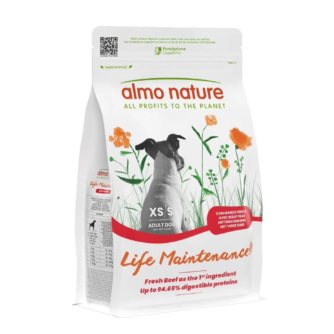 Almo Nature Life Maintenance Cibo Secco per Cane XS-S al Manzo, 2 kg - immagine 1