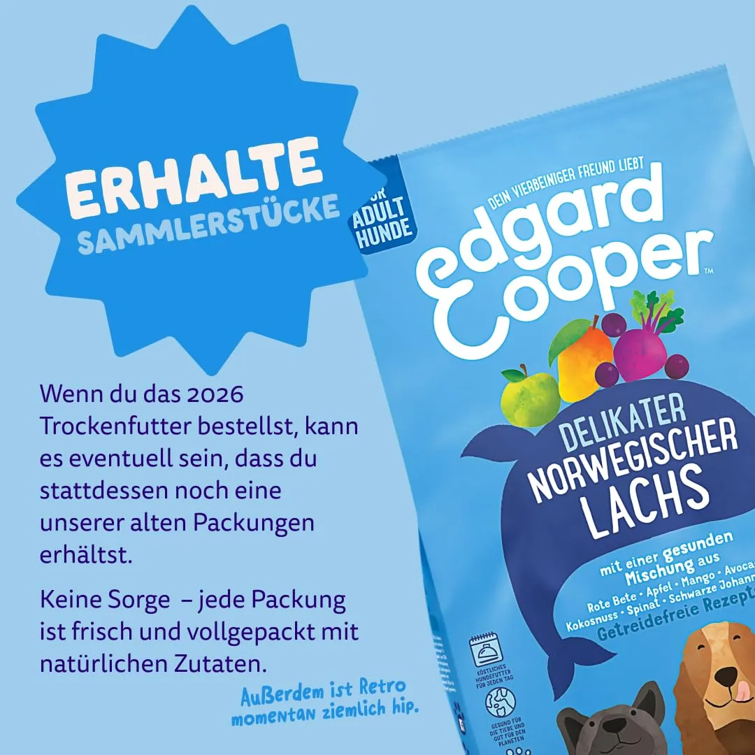 Edgard & Cooper Crocchette Cani Adulti Taglia Medium, Salmone Fresco, Zucca, Cavolo Riccio e Patata Dolce, Ipoallergenica, 1kg - immagine 8