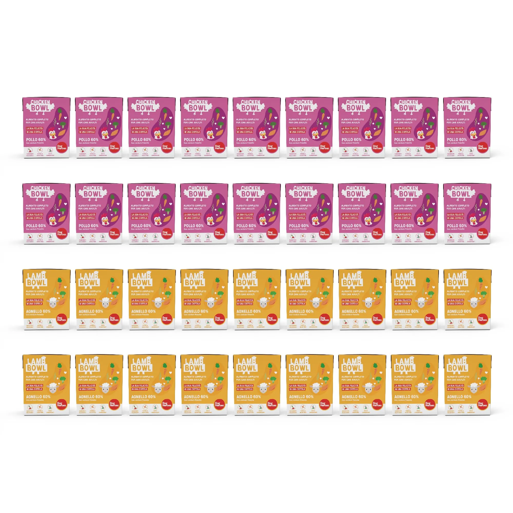 Dog Heroes Cibo Umido per Cani Agnello e Pollo (60%), 36x390g - immagine 1
