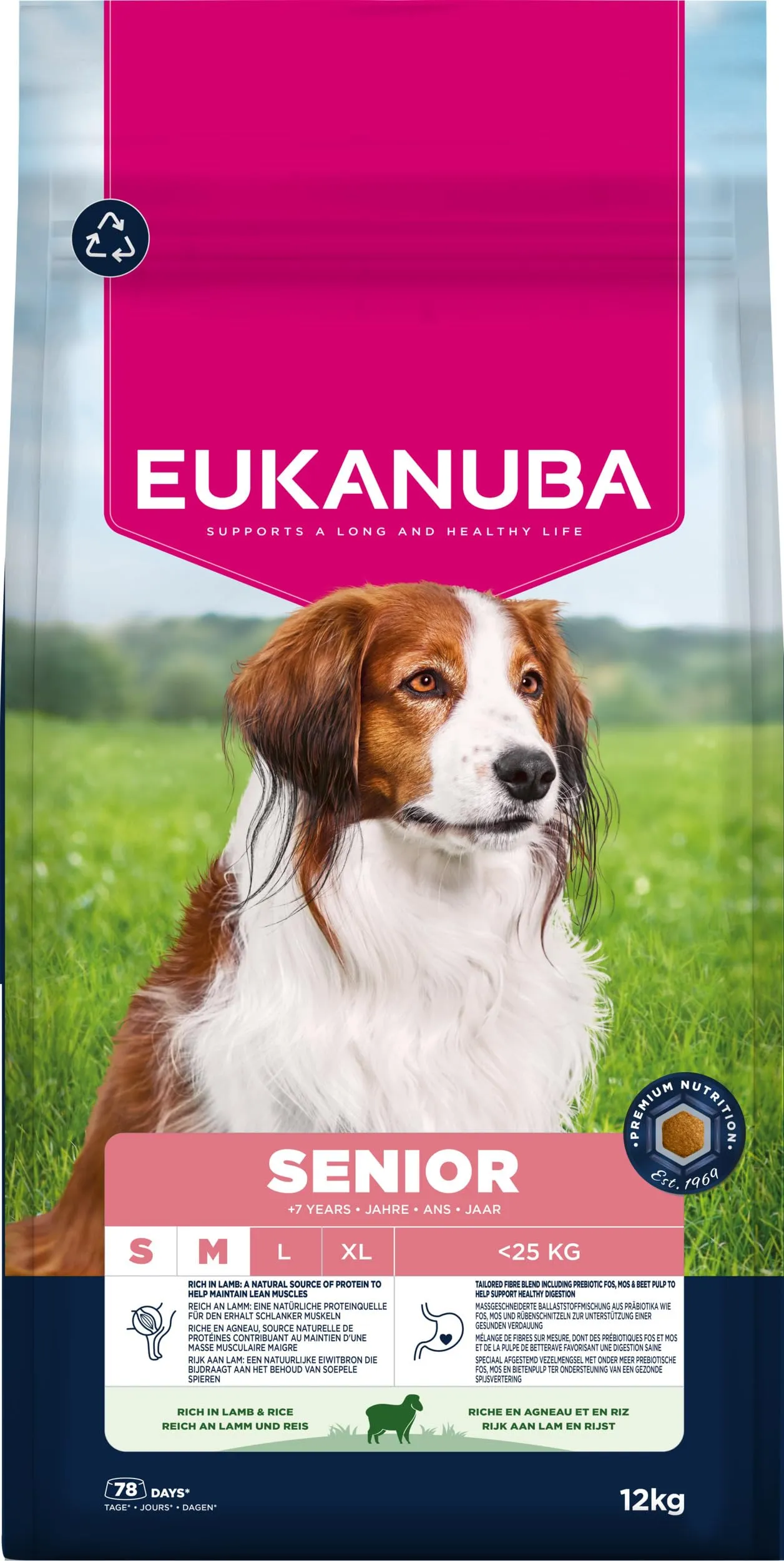 Eukanuba Crocchette per cani anziani piccola/media, agnello e riso, 12 kg - immagine 11