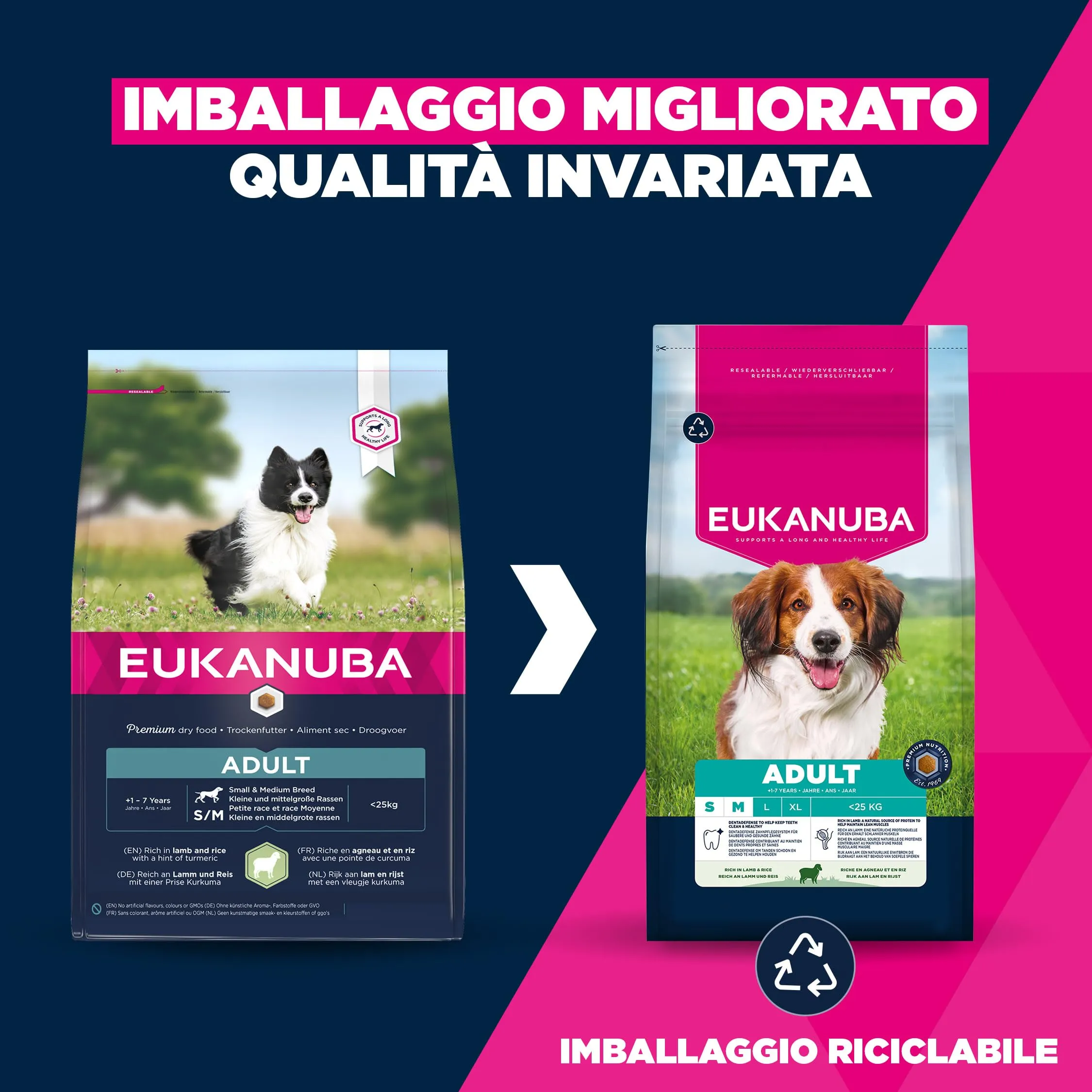 Eukanuba Crocchette cani adulti taglia piccola/media agnello e riso, 12 kg - immagine 2