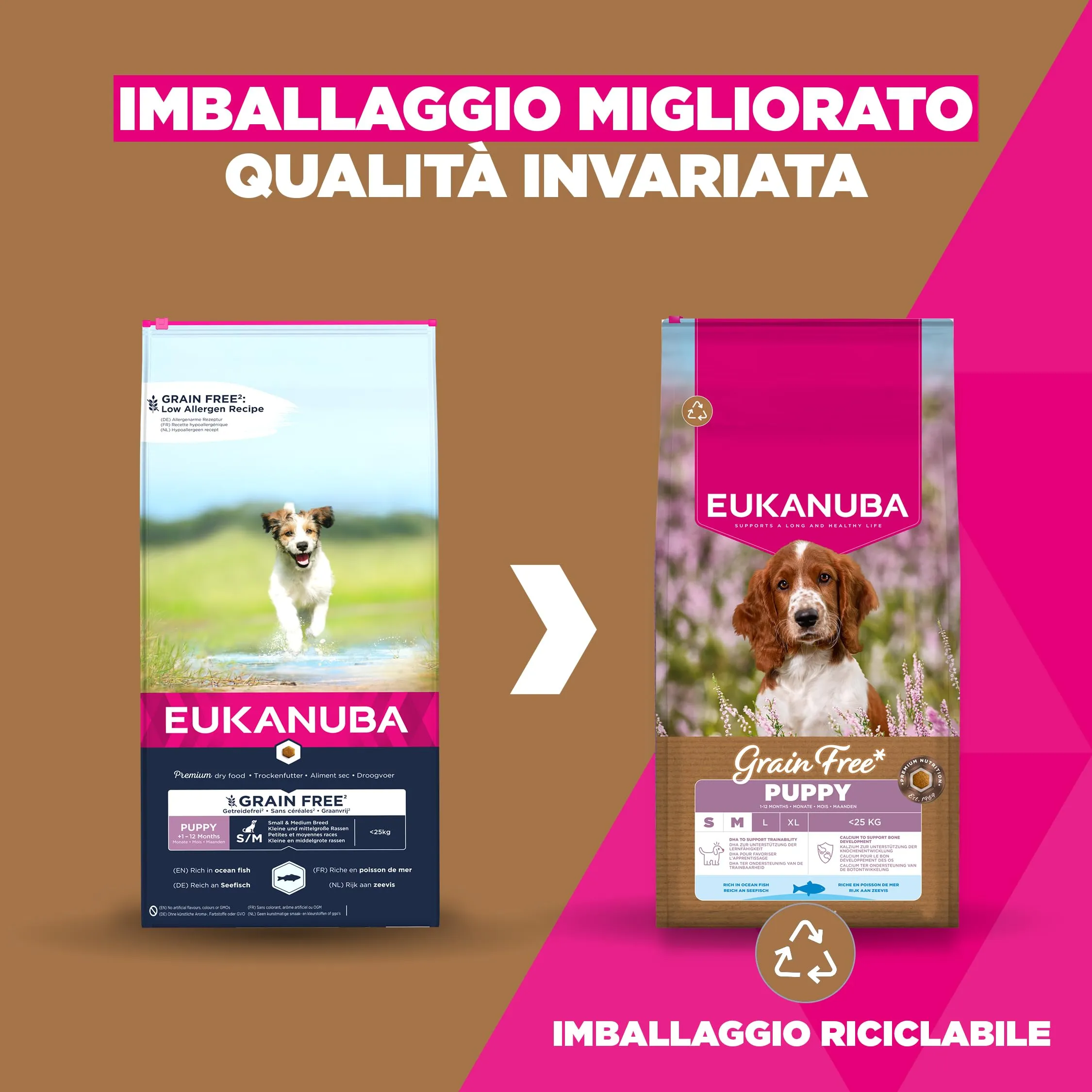 Eukanuba Crocchette per cuccioli taglia piccola/media con pesce, 3 kg - immagine 2