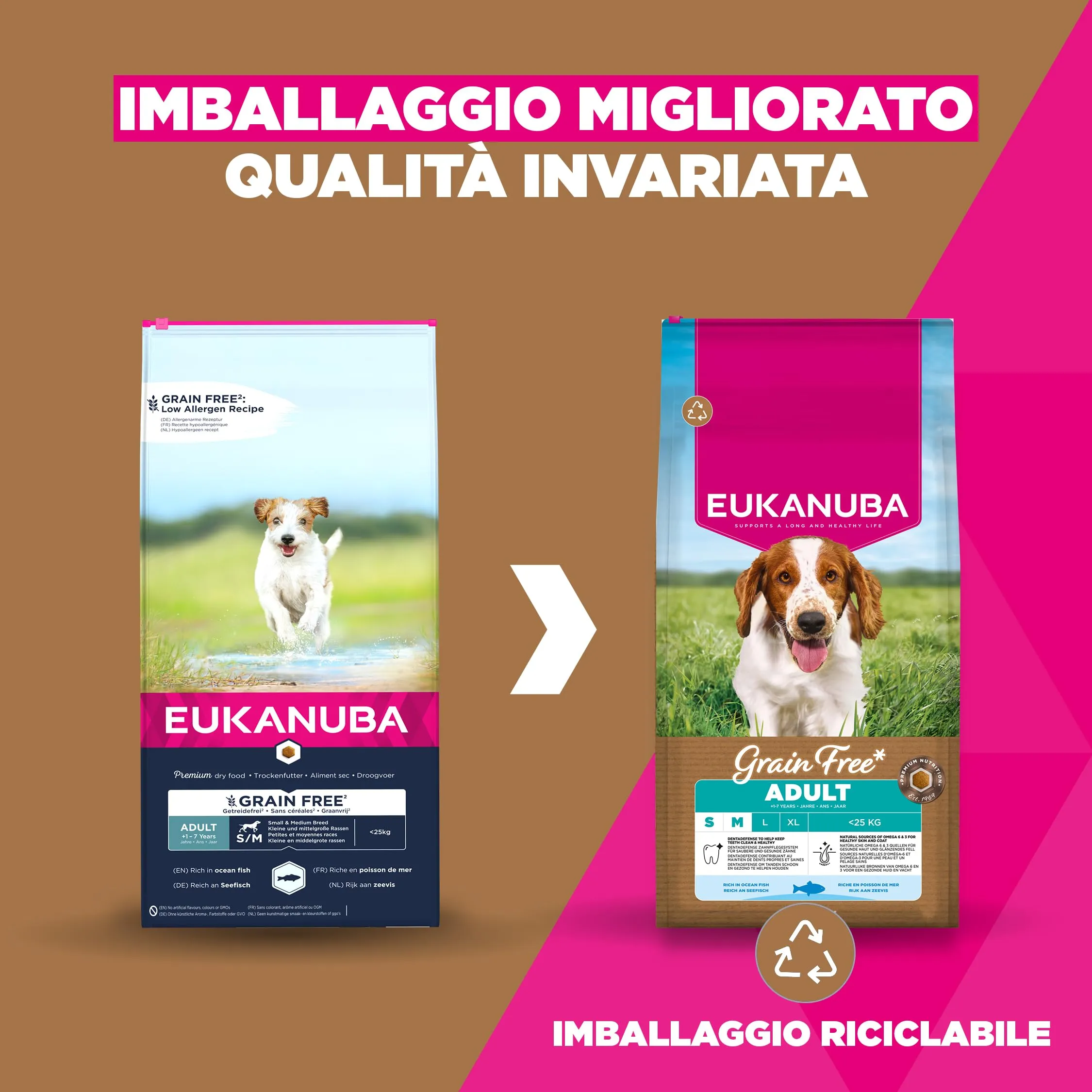 Eukanuba Crocchette per cani adulti taglia piccola/media al pesce, 3 kg - immagine 2
