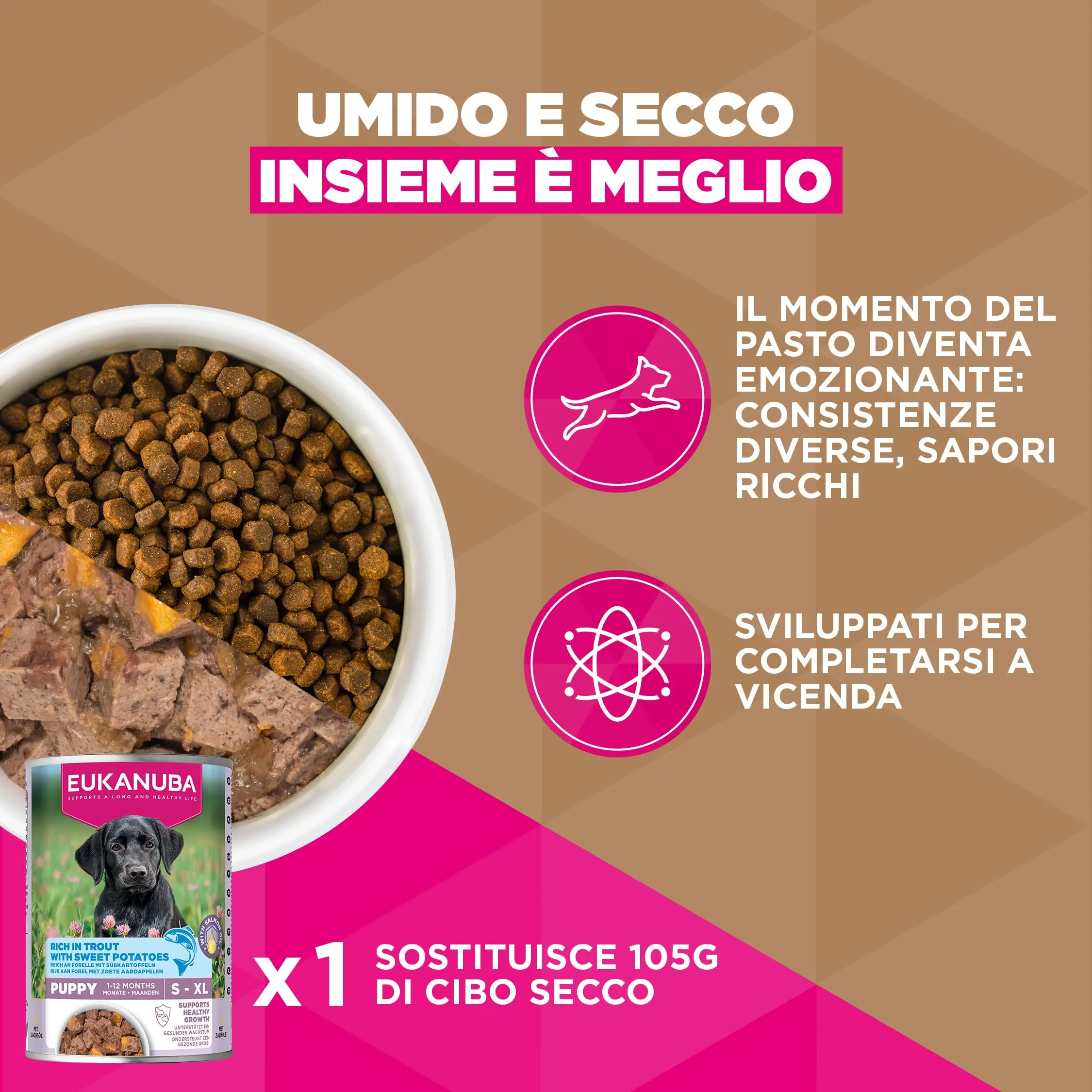 Eukanuba Crocchette per cuccioli taglia piccola/media al pesce, 12 kg - immagine 8