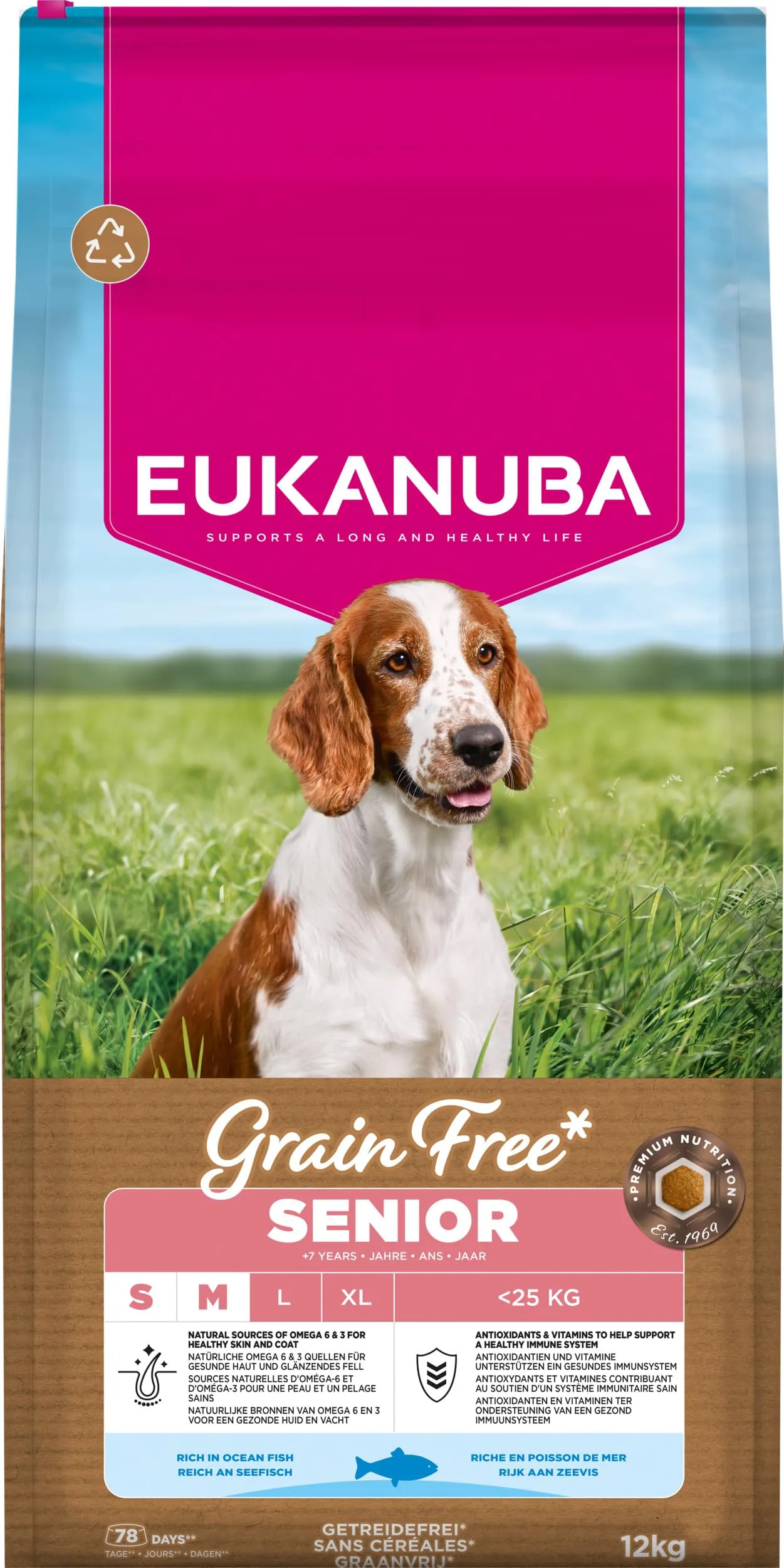 Eukanuba Crocchette per cani anziani taglia piccola/media al pesce, 12 kg - immagine 4