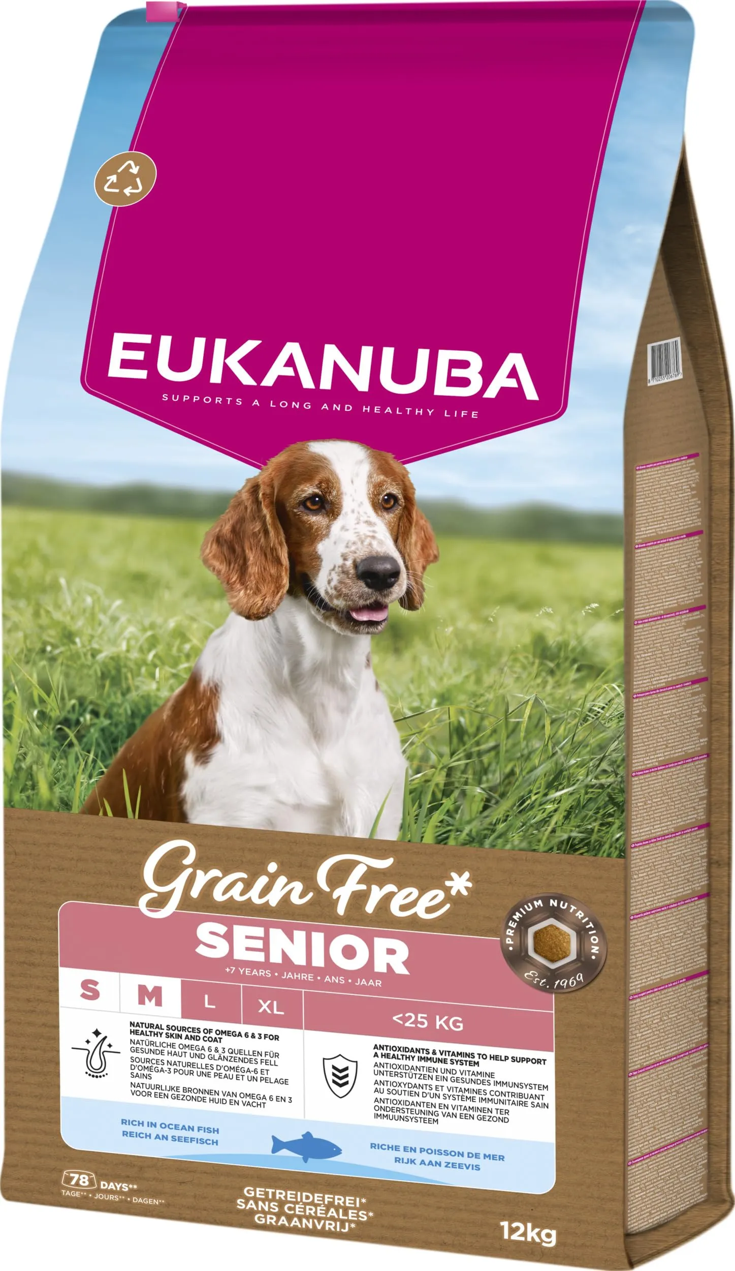 Eukanuba Crocchette per cani anziani taglia piccola/media al pesce, 12 kg - immagine 11
